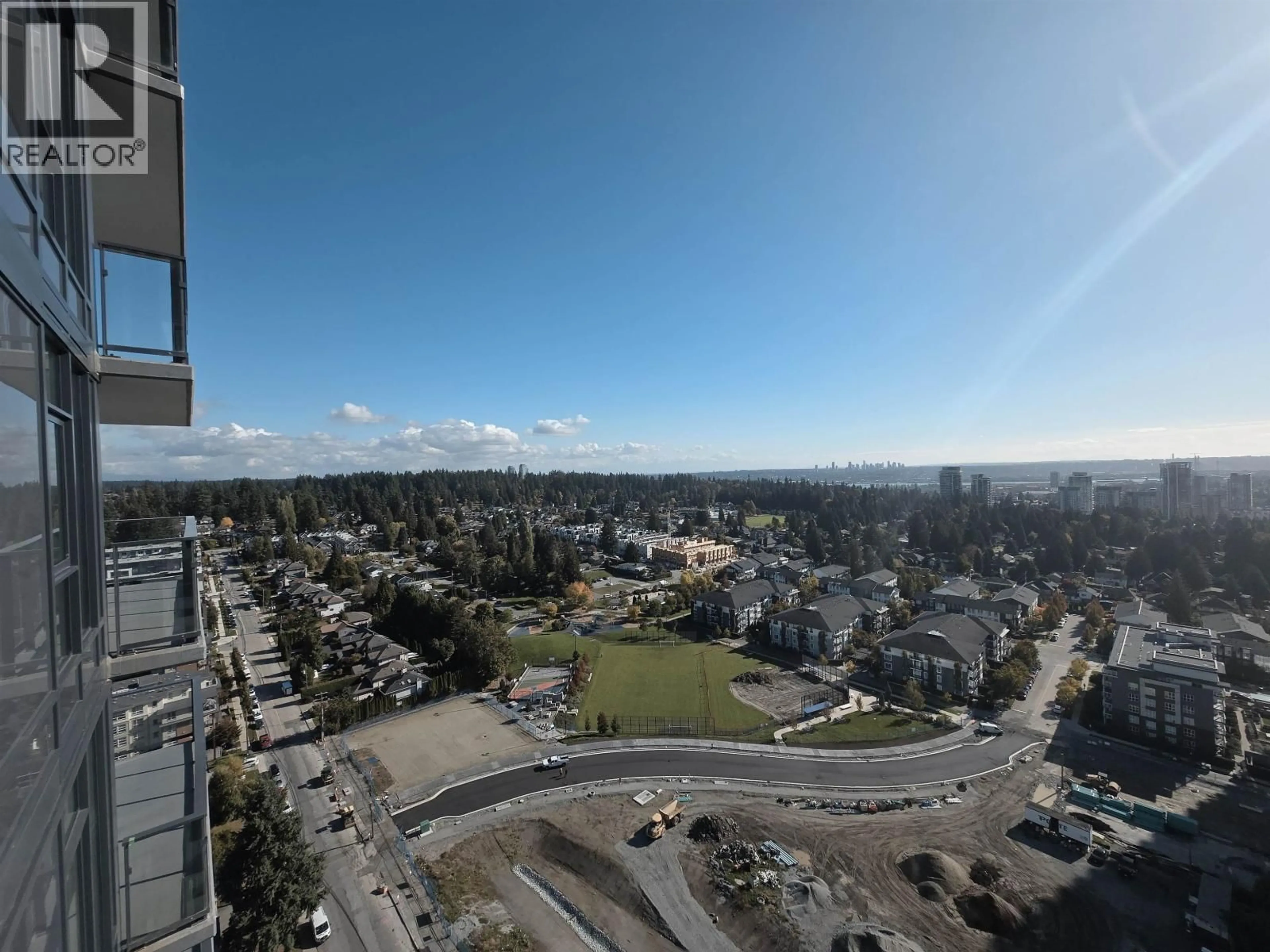A pic from outside/outdoor area/front of a property/back of a property/a pic from drone, city buildings view from balcony for 2403 - 537 COTTONWOOD AVENUE, Coquitlam British Columbia V3J0S4