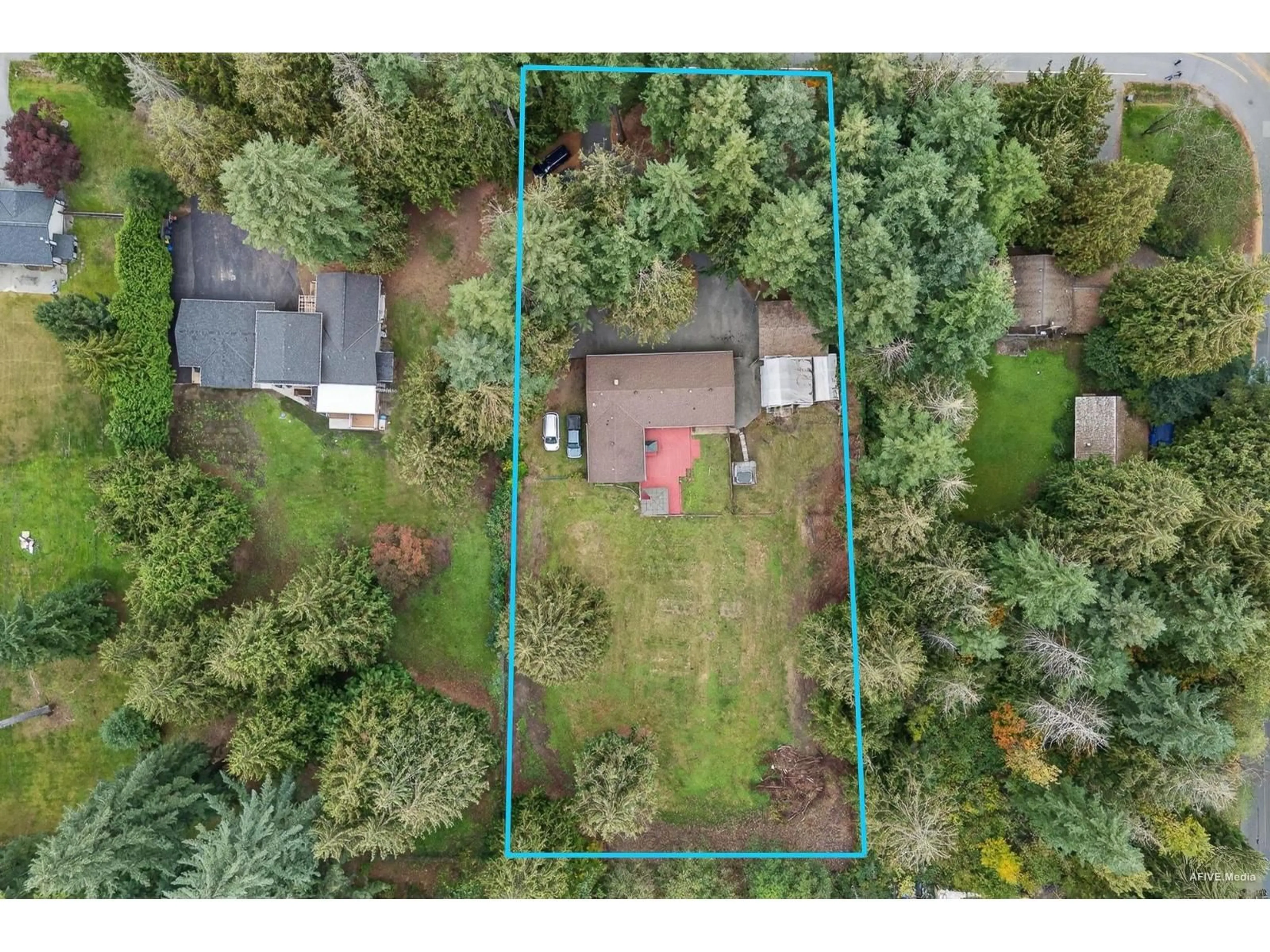 A pic from outside/outdoor area/front of a property/back of a property/a pic from drone, forest/trees view for 25160 54, Langley British Columbia V4W1T3