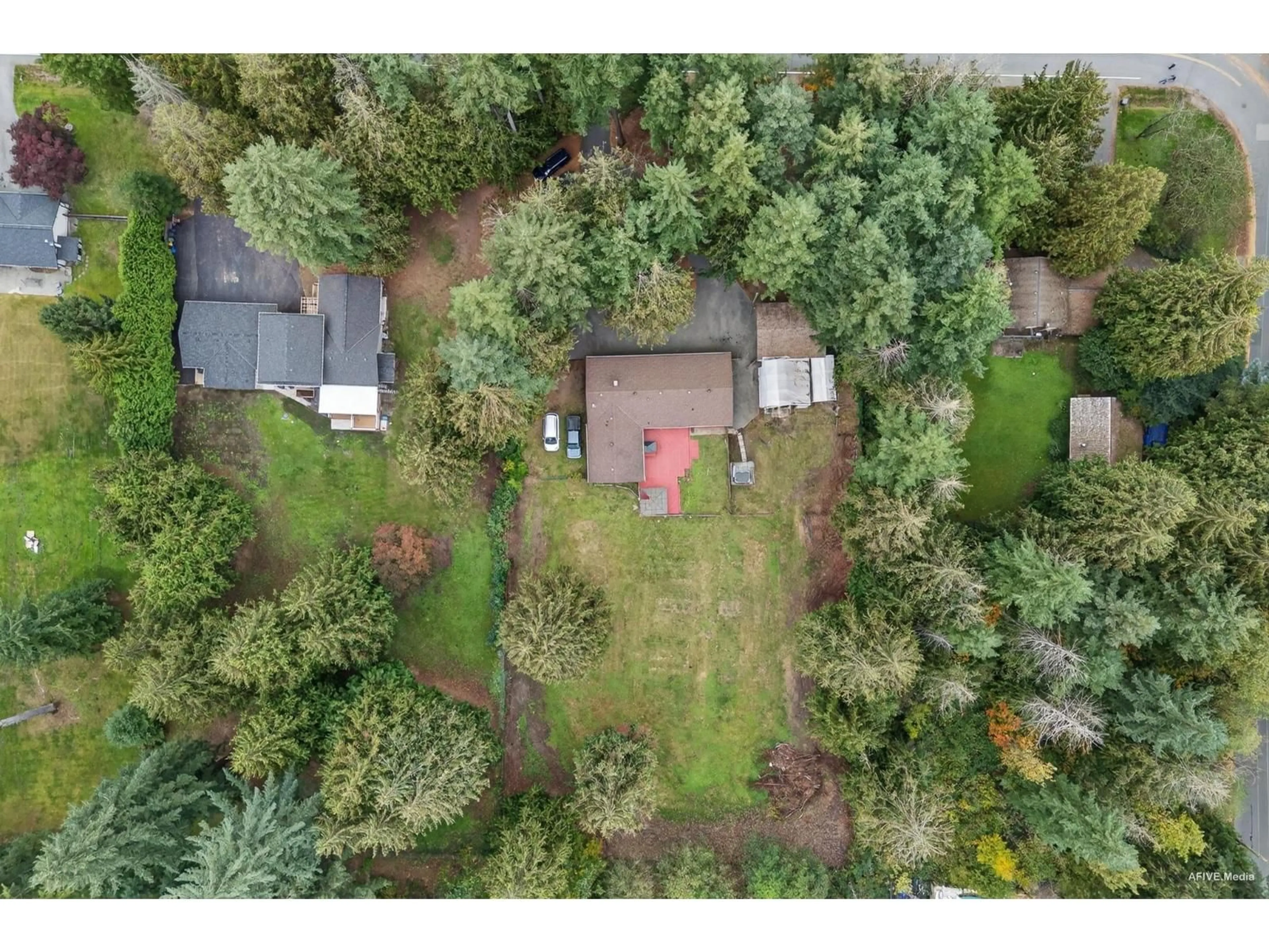 A pic from outside/outdoor area/front of a property/back of a property/a pic from drone, forest/trees view for 25160 54, Langley British Columbia V4W1T3