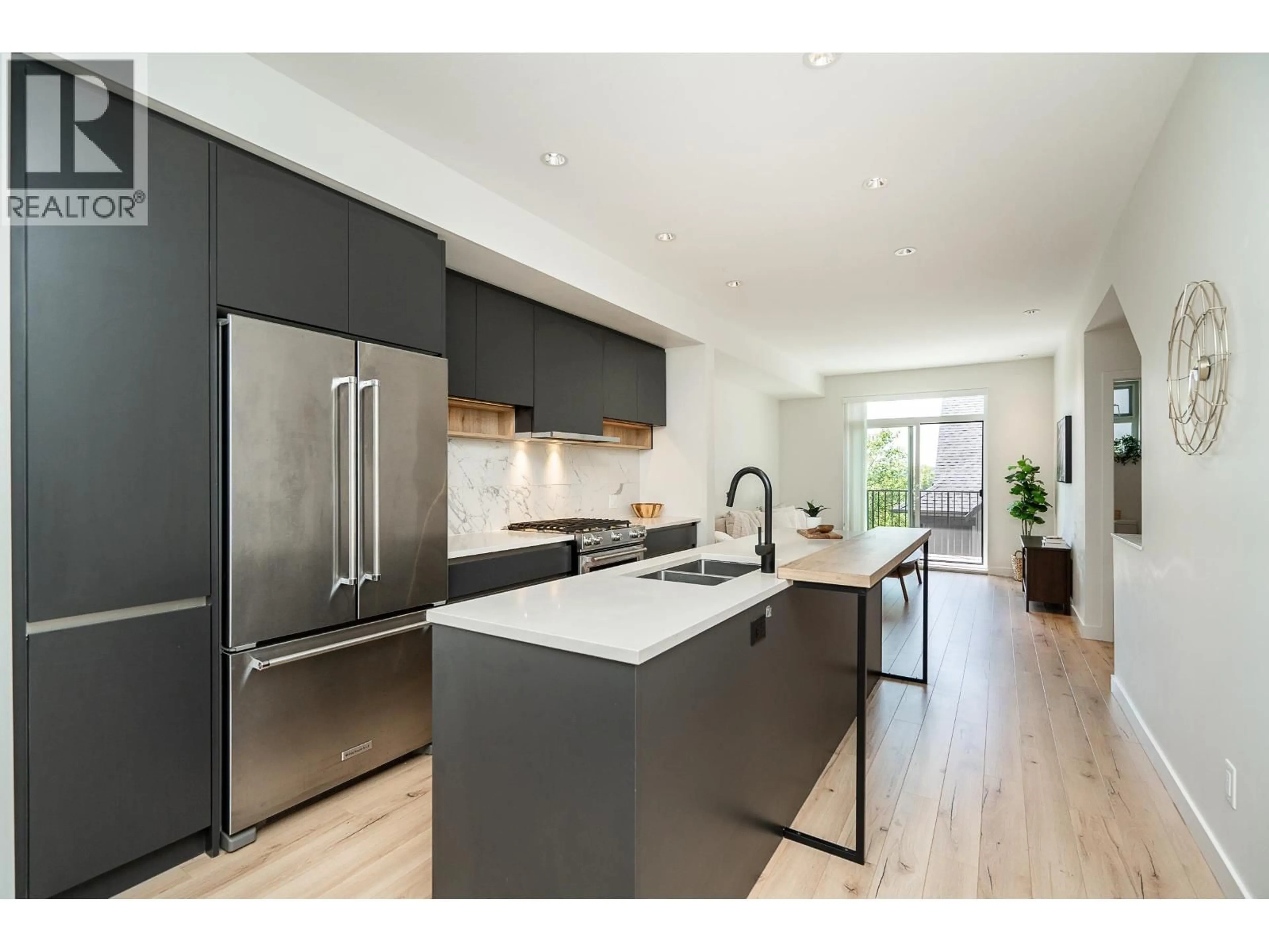 Open concept kitchen, wood/laminate floor for 45 - 1228 HUDSON STREET, Coquitlam British Columbia V3B0R3