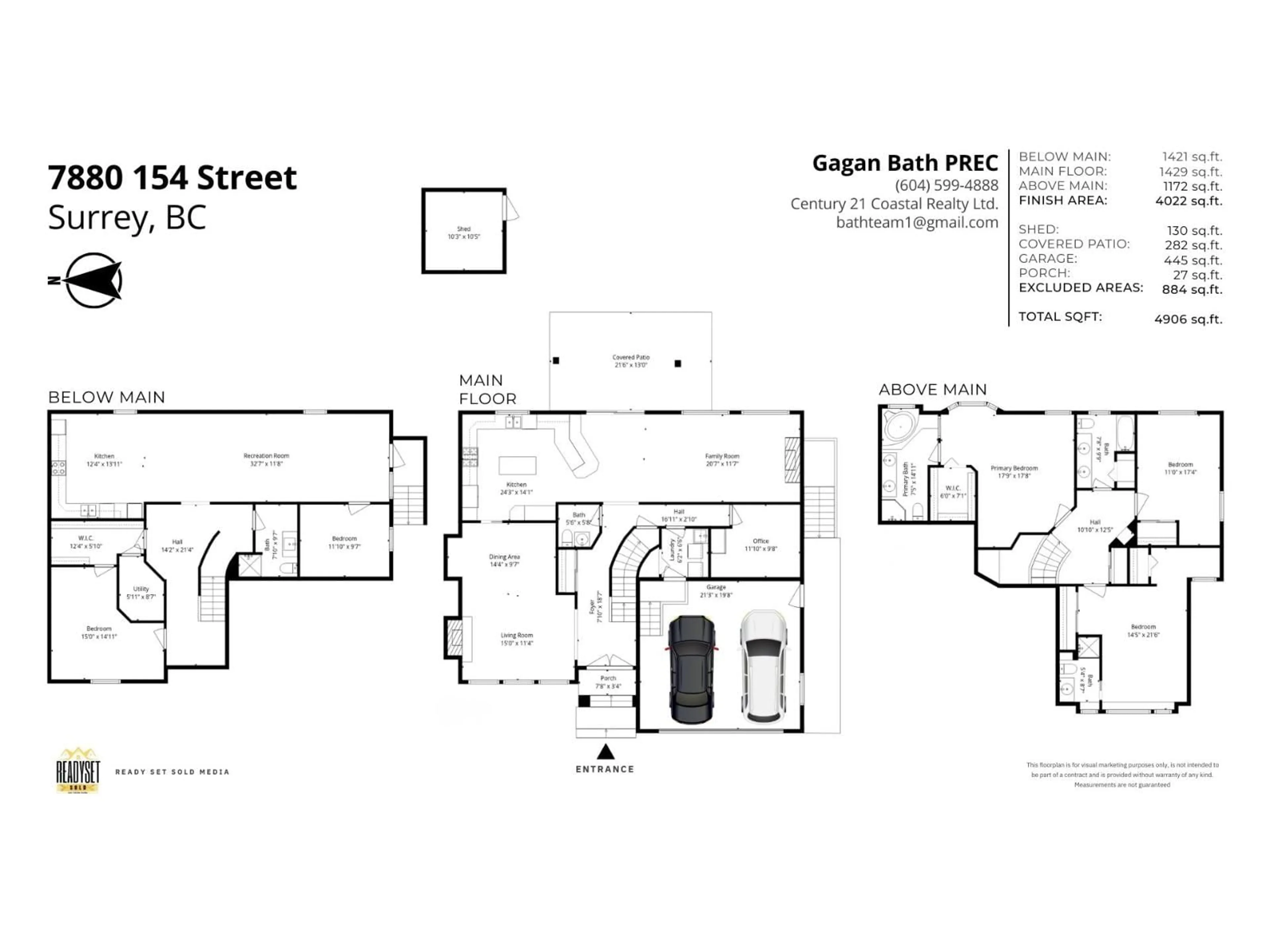 Floor plan for 7880 154, Surrey British Columbia V3S8N8
