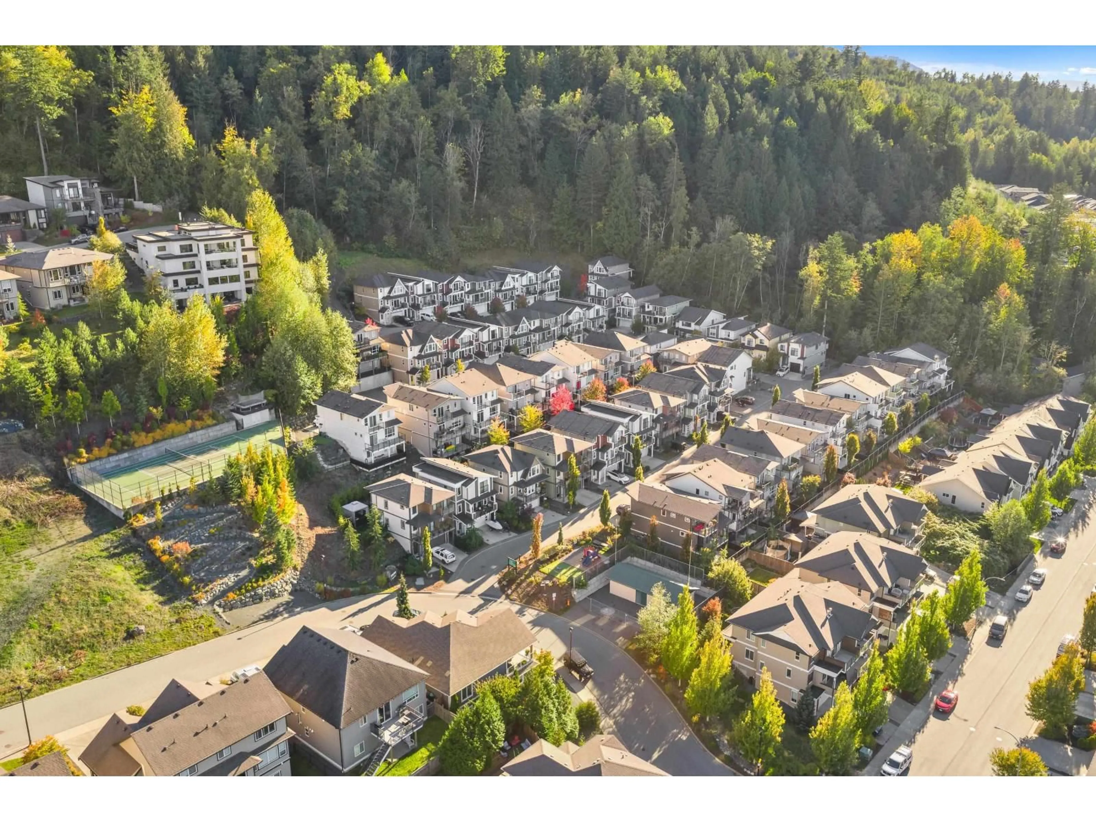 A pic from outside/outdoor area/front of a property/back of a property/a pic from drone, mountain view for 20 - 47042 MACFARLANE PLACE, Chilliwack British Columbia V2R0P3