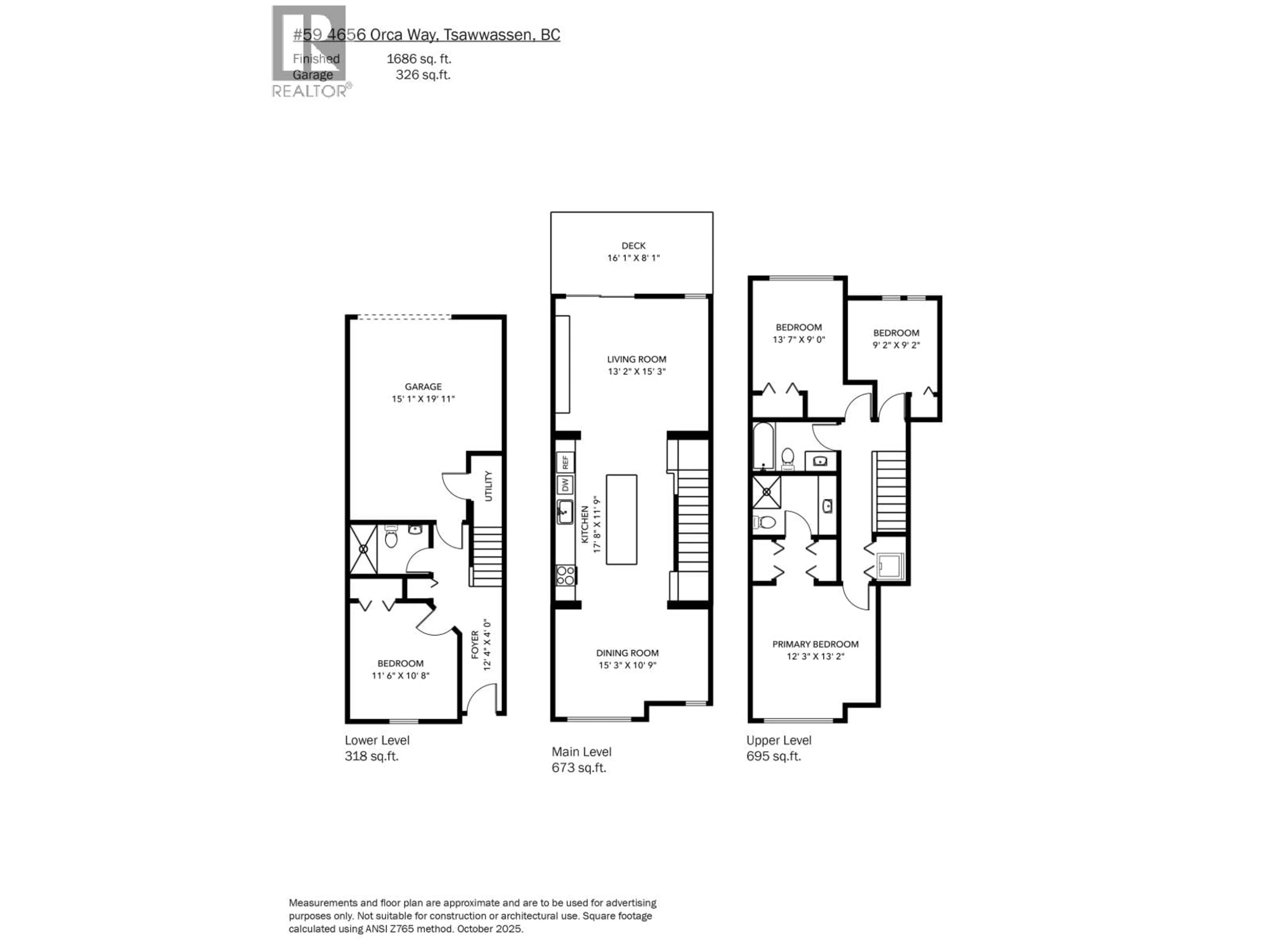 Floor plan for 59 - 4656 ORCA WAY, Tsawwassen British Columbia V4M0C9