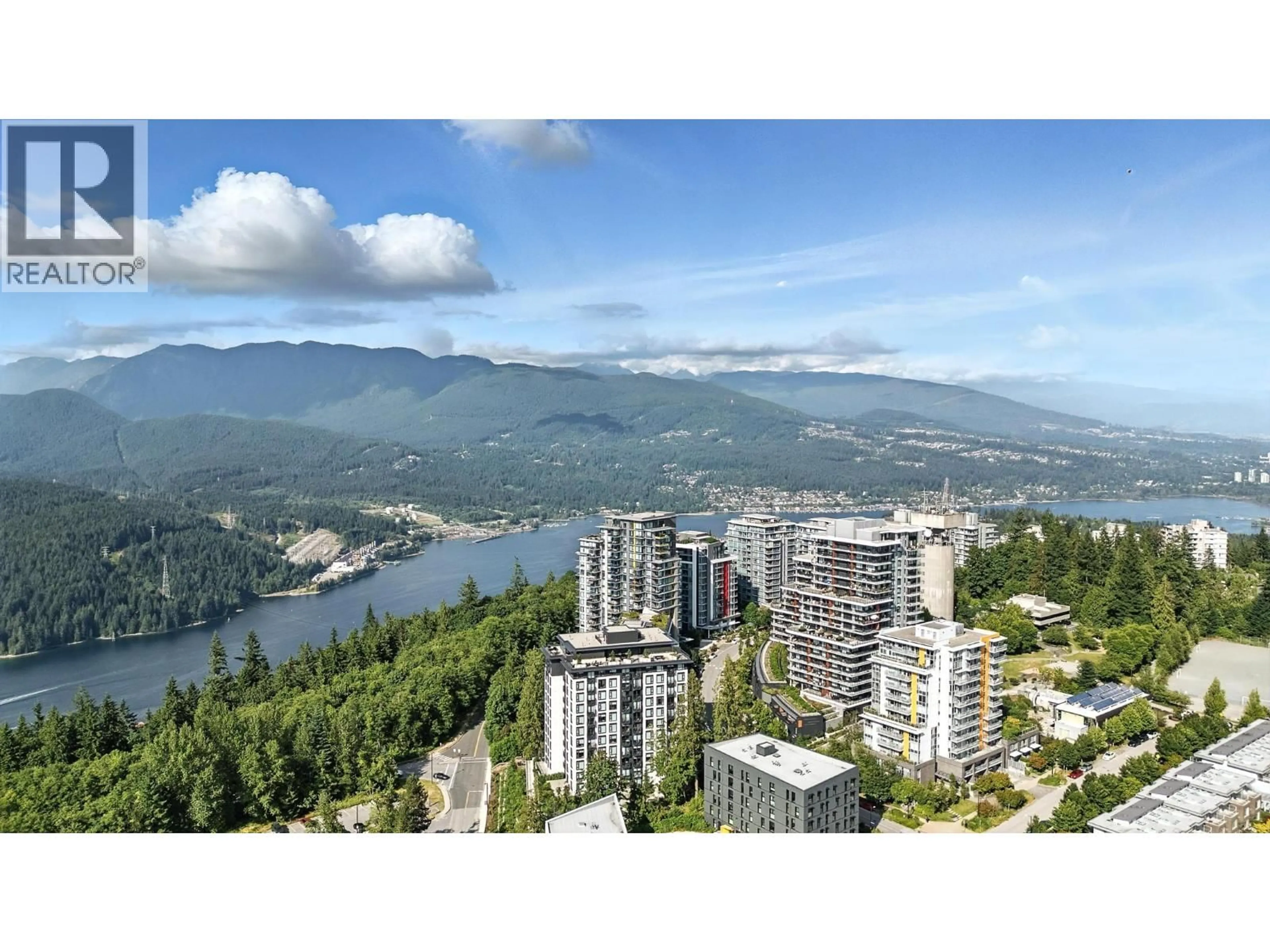 A pic from outside/outdoor area/front of a property/back of a property/a pic from drone, water/lake/river/ocean view for 1106 - 8725 UNIVERSITY CRESCENT, Burnaby British Columbia V5A0G2