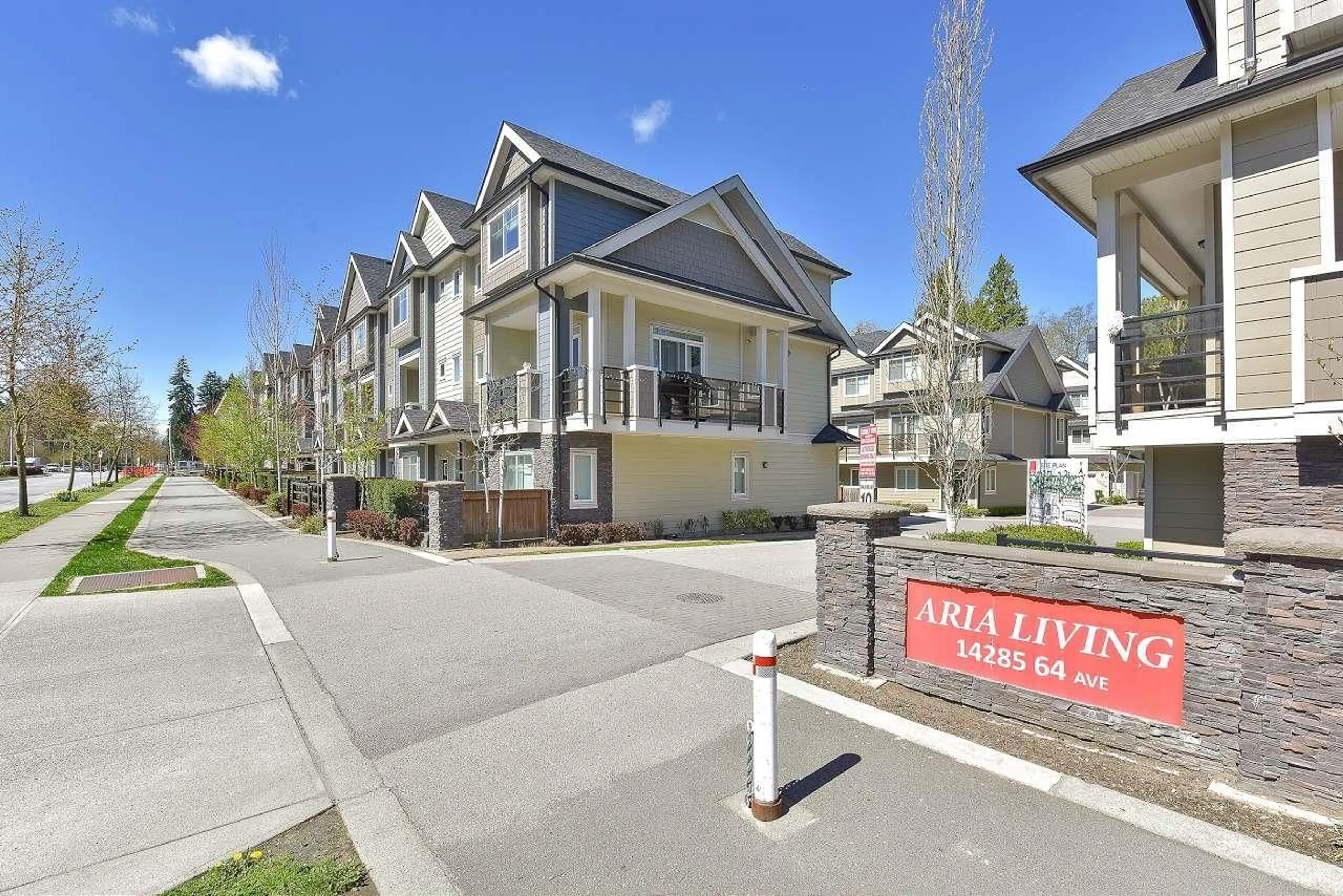 A pic from outside/outdoor area/front of a property/back of a property/a pic from drone, street for 6 - 14285 64, Surrey British Columbia V3W1Z2