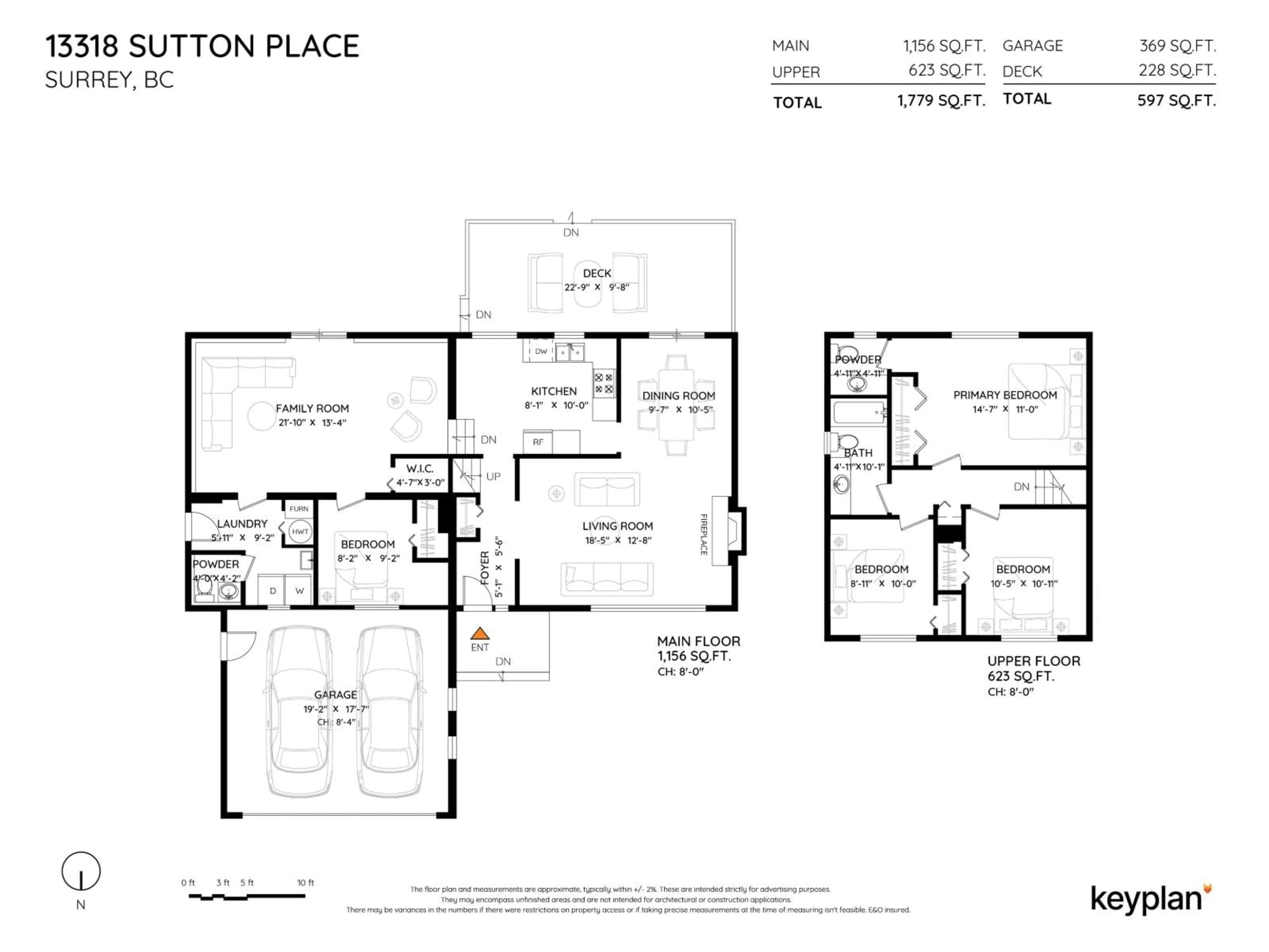 Floor plan for 13318 SUTTON, Surrey British Columbia V3V6P8