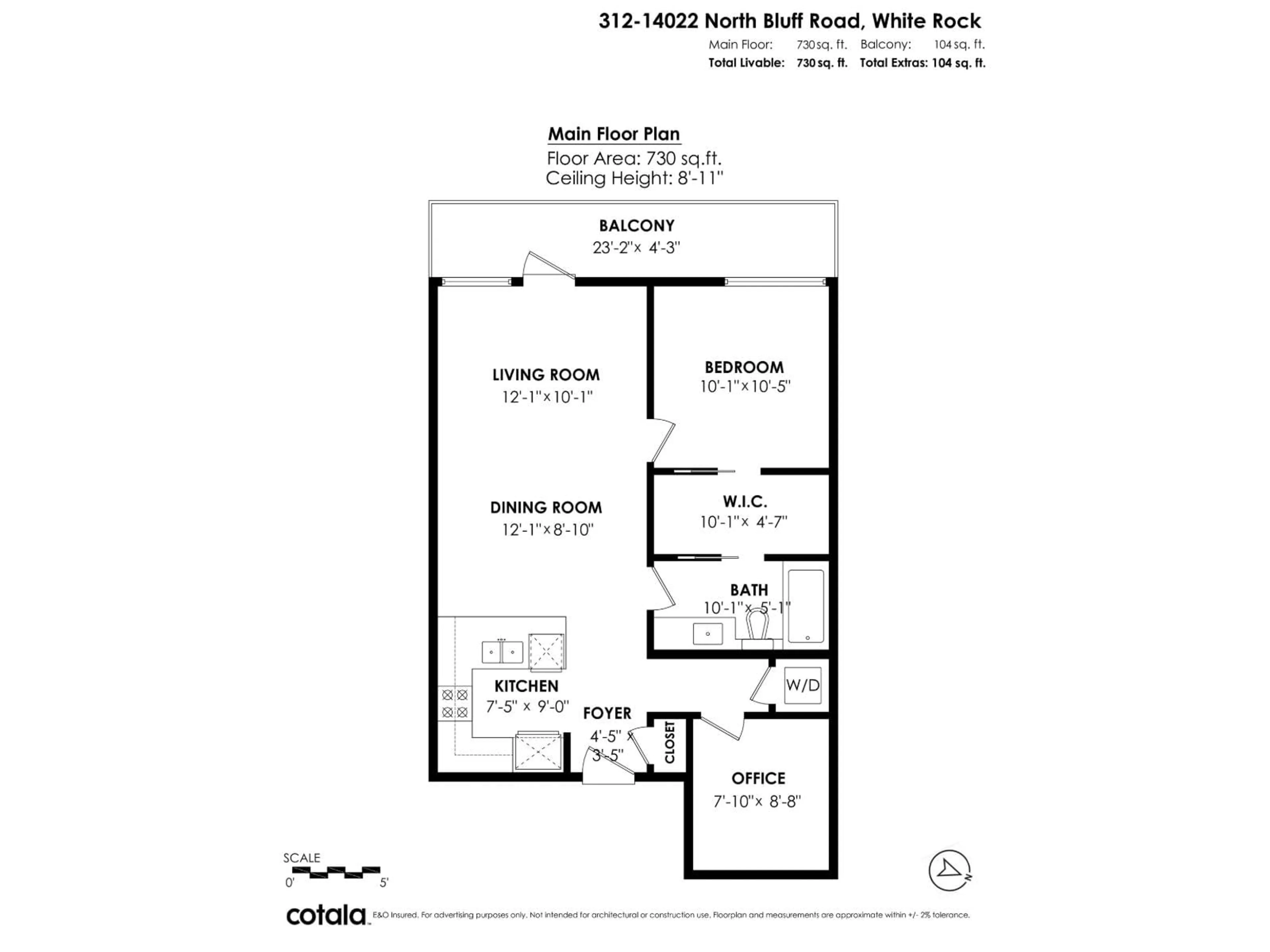 Floor plan for 312 - 14022 NORTH BLUFF, White Rock British Columbia V4B3C3