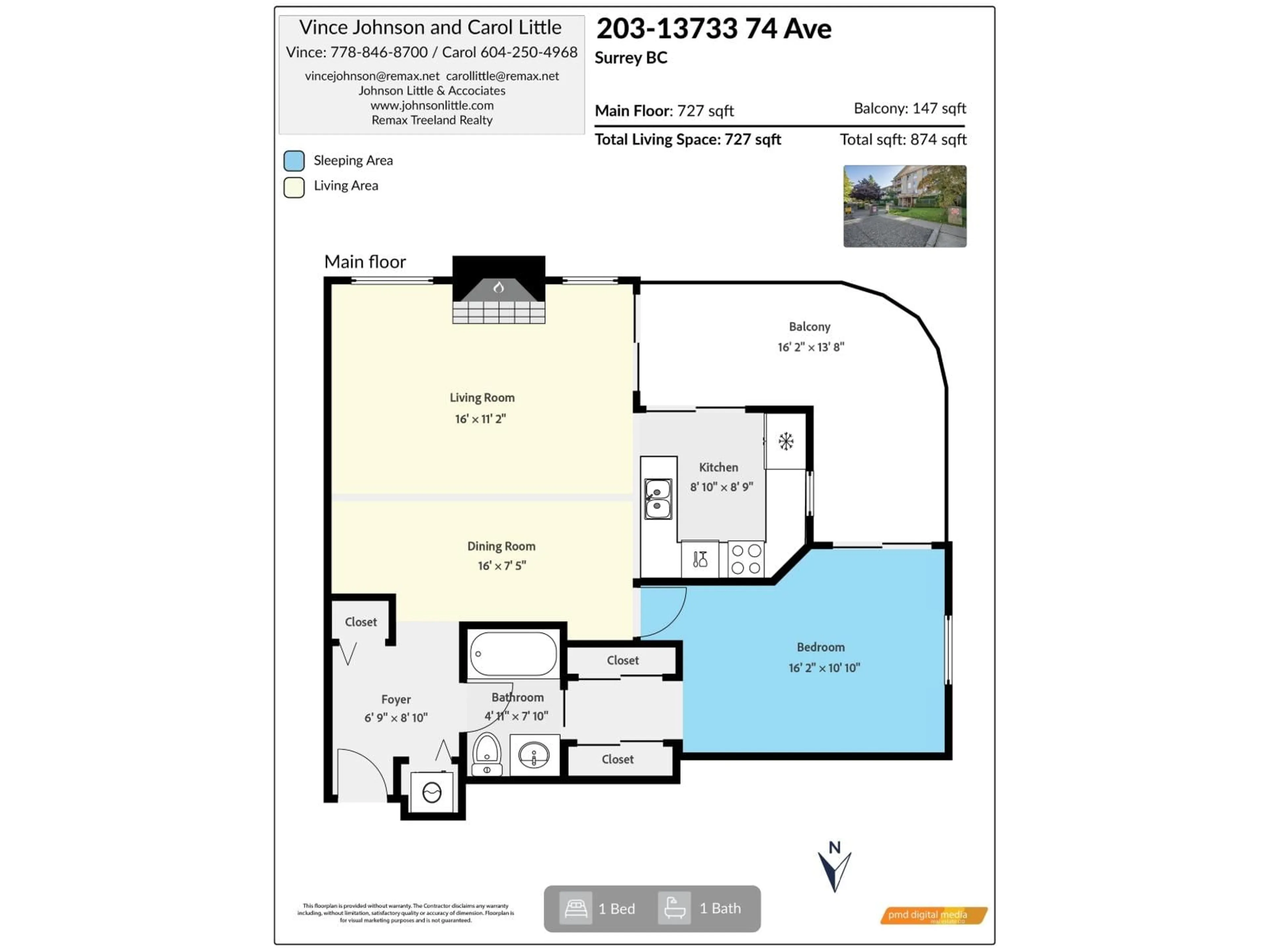 Floor plan for 203 - 13733 74, Surrey British Columbia V3W1B8