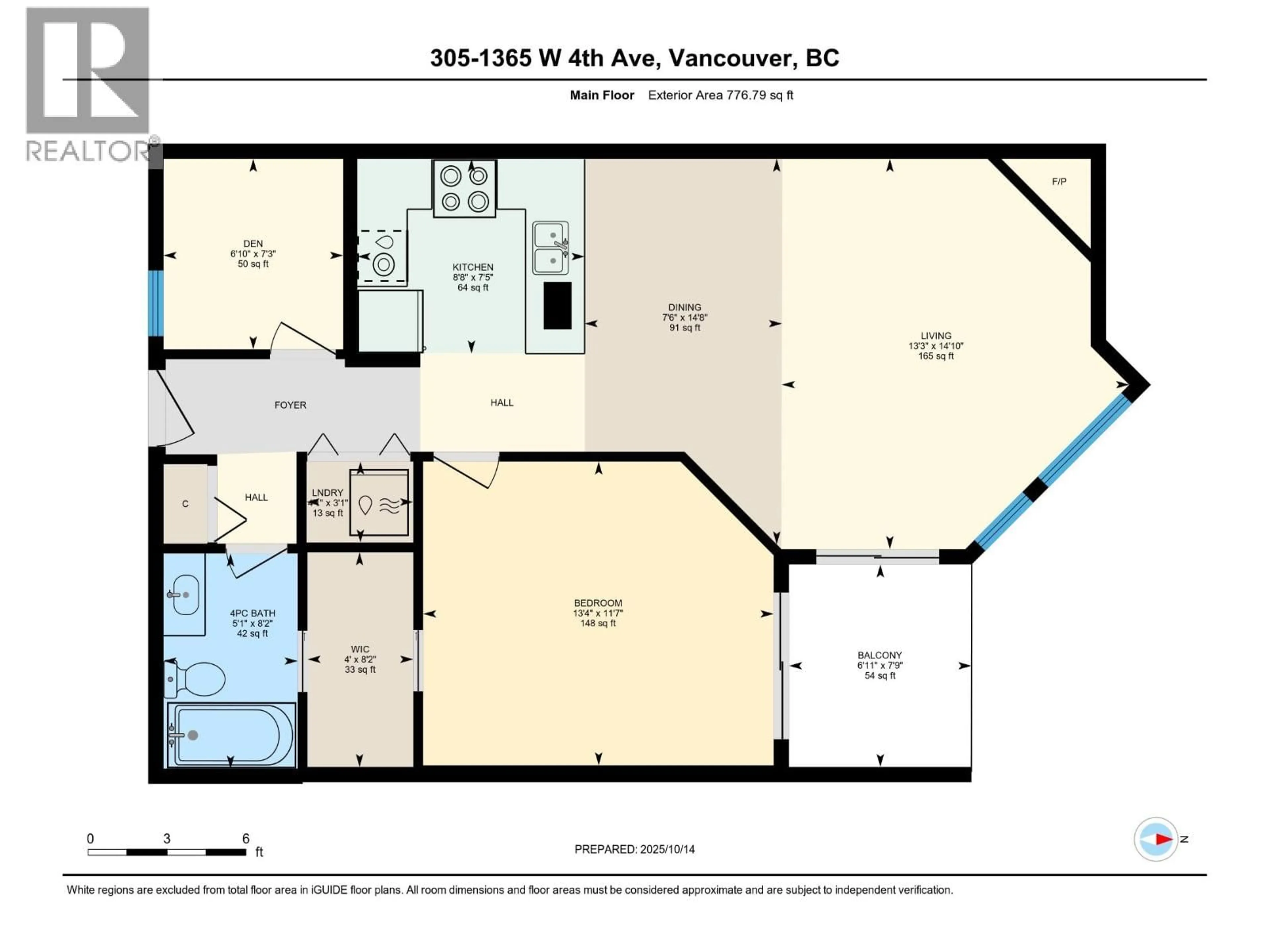 Floor plan for 305 - 1365 4TH AVENUE, Vancouver British Columbia V6H3Y8