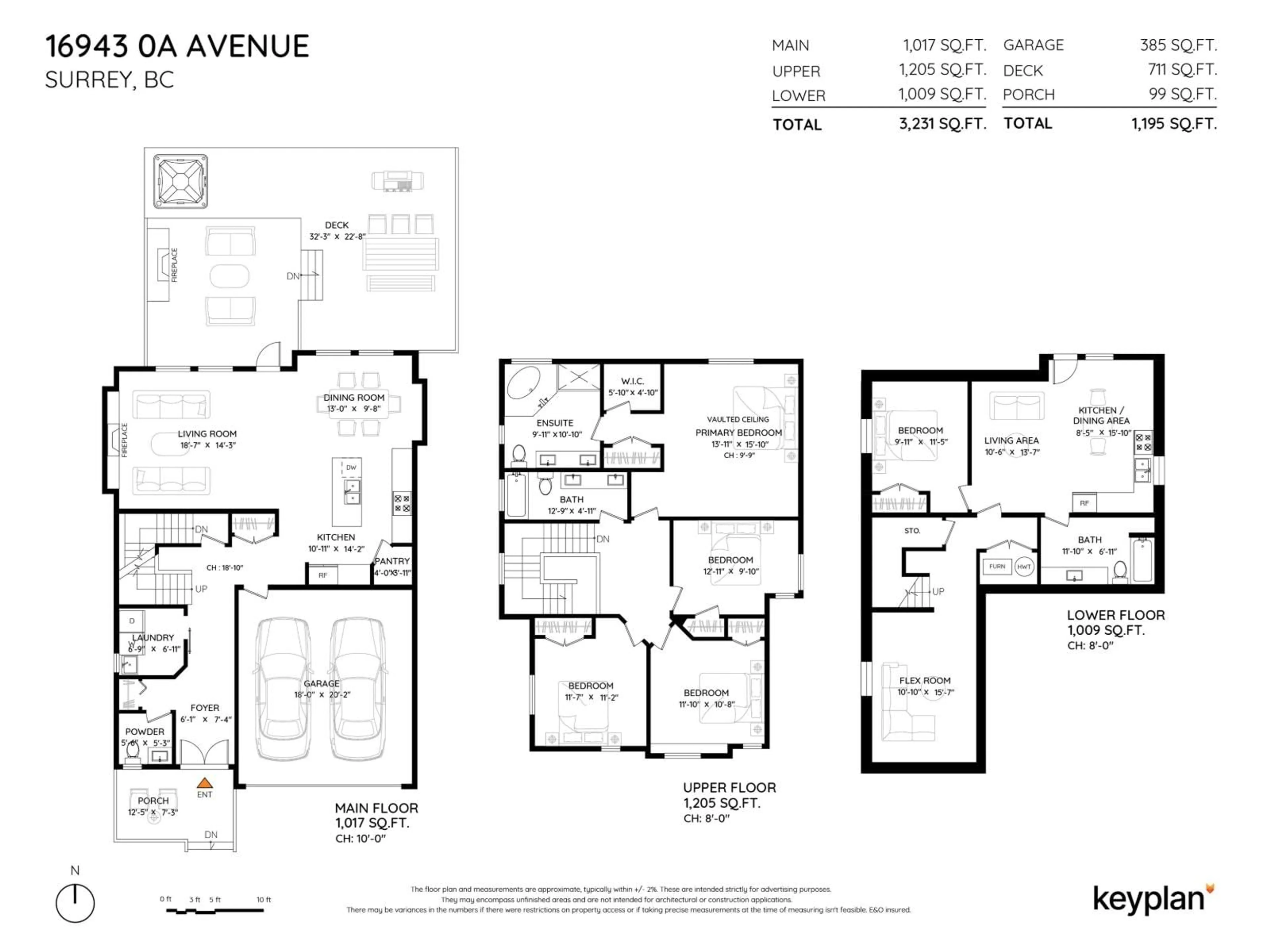 Floor plan for 16943 0A, Surrey British Columbia V3Z9N9