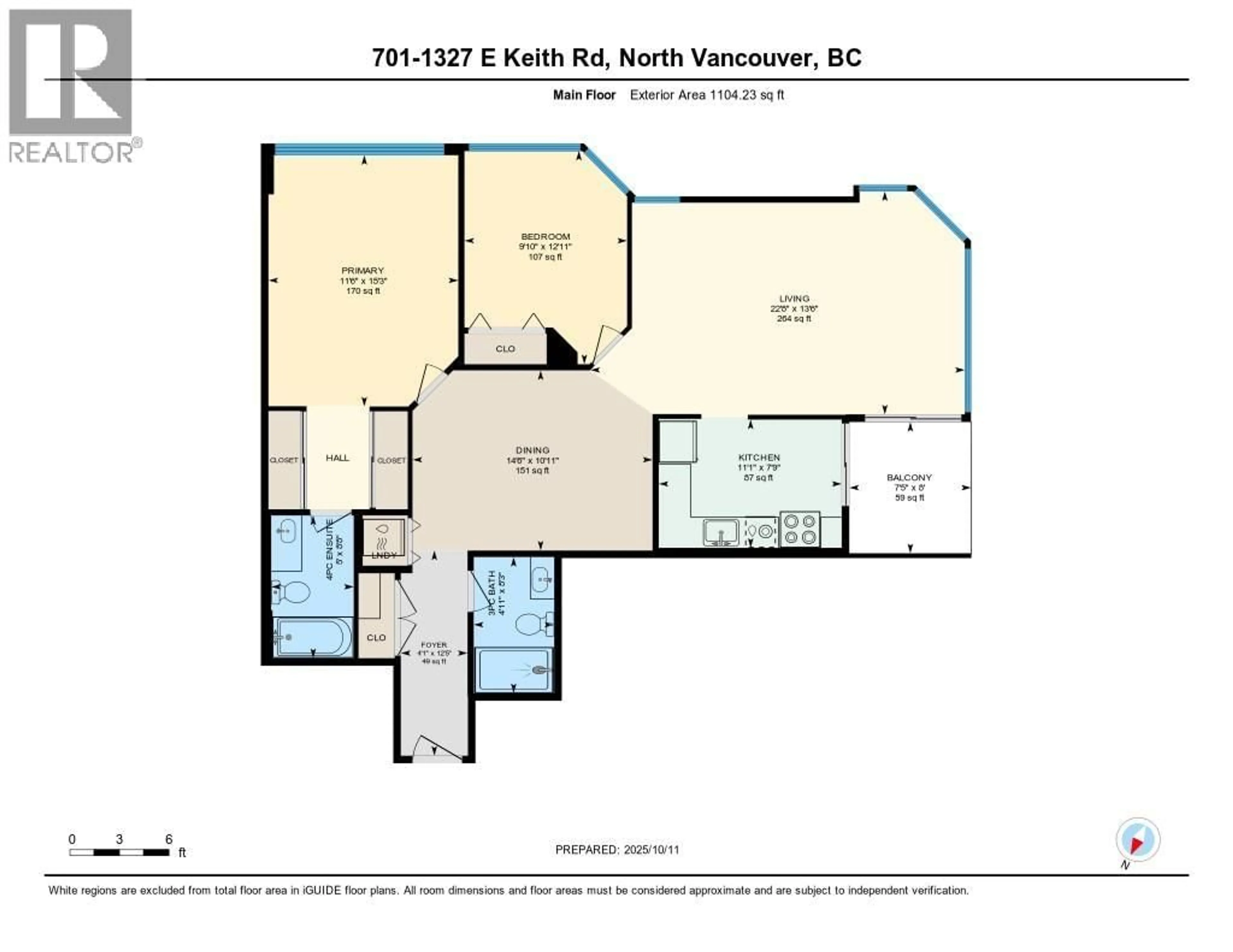 Floor plan for 701 - 1327 KEITH ROAD, North Vancouver British Columbia V7J3T5