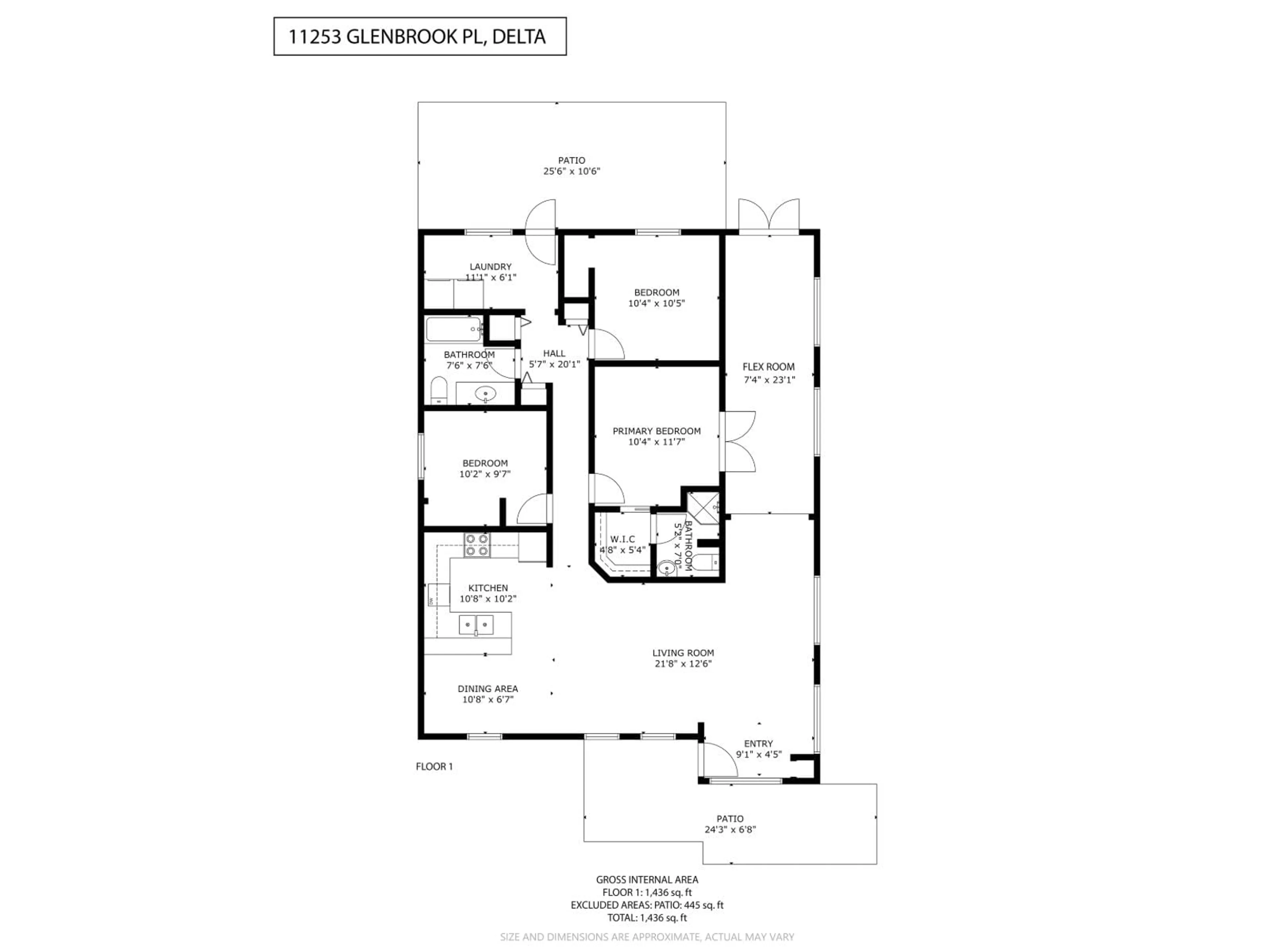 Floor plan for 11253 GLENBROOK, Delta British Columbia V4C7N5