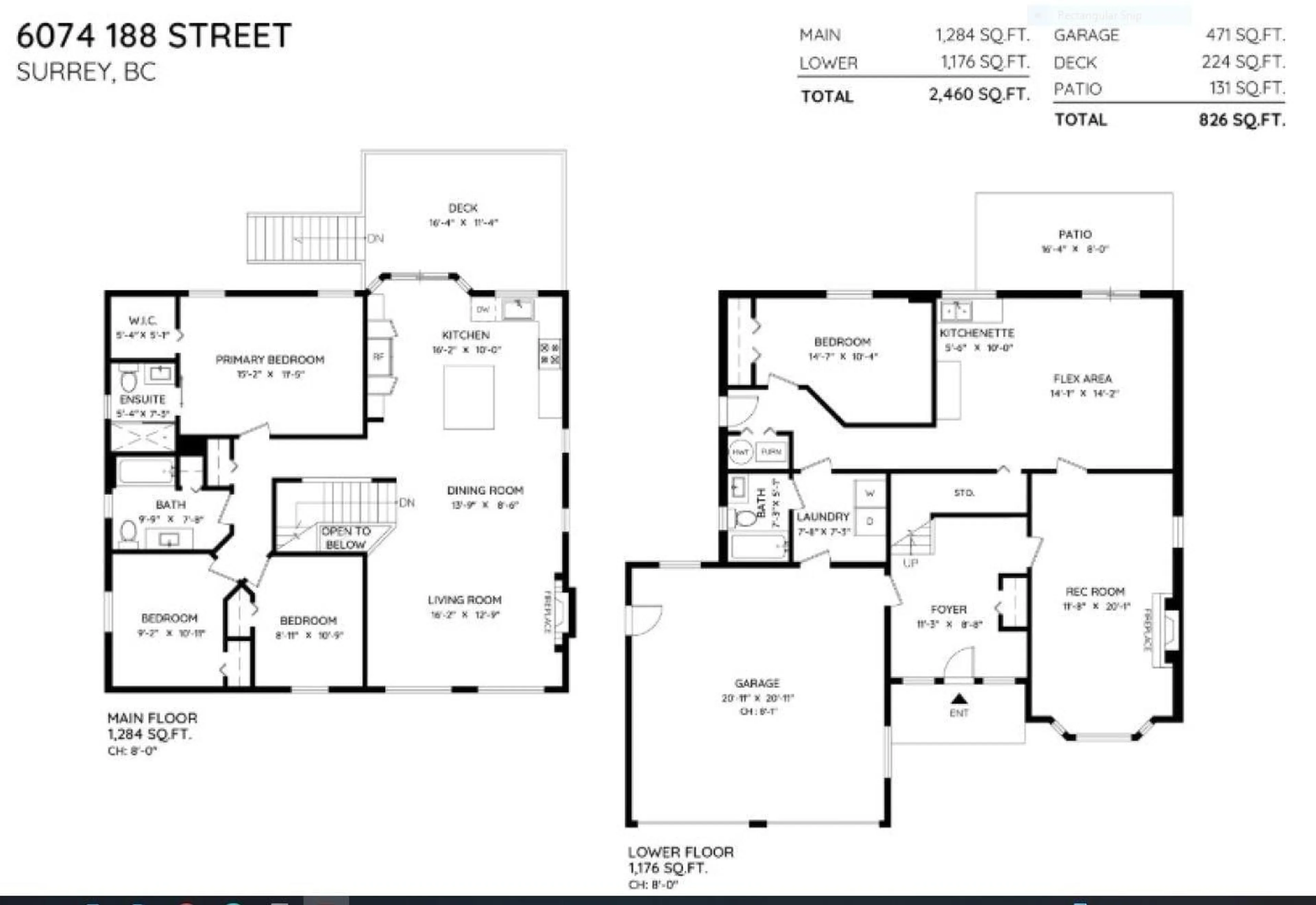 Floor plan for 6074 188, Surrey British Columbia V3S7V9