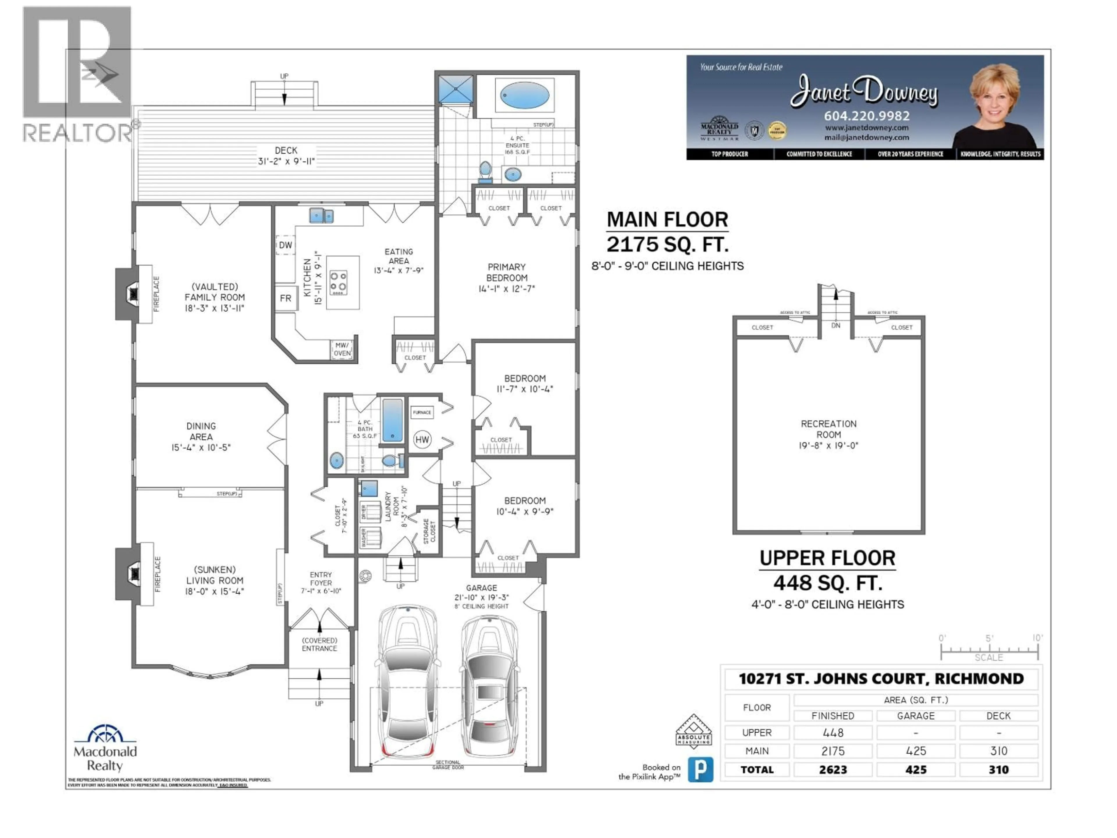 Floor plan for 10271 ST. JOHNS COURT, Richmond British Columbia V7E5S2