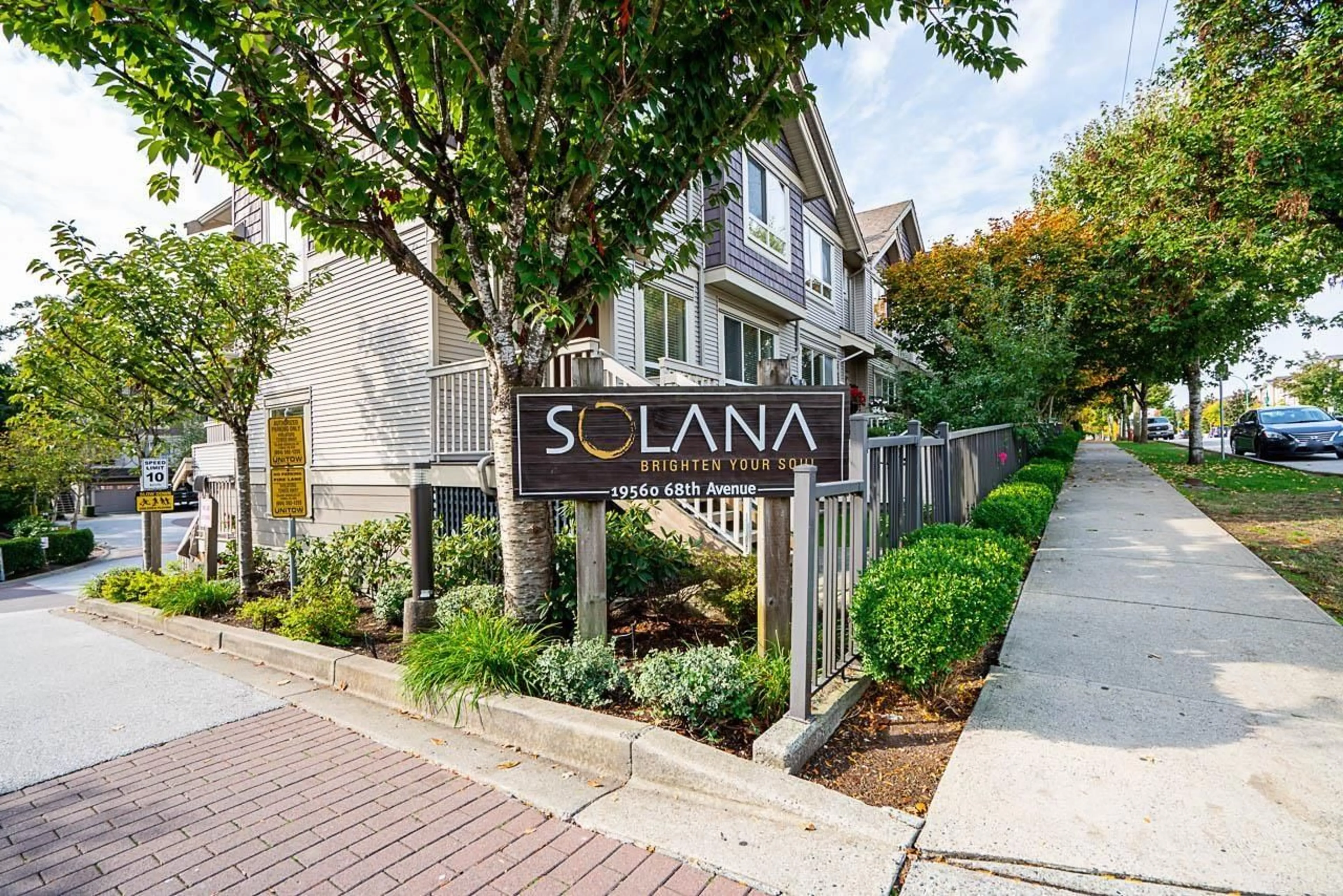Home with brick exterior material, street for 25 - 19560 68, Surrey British Columbia V4N5Y5