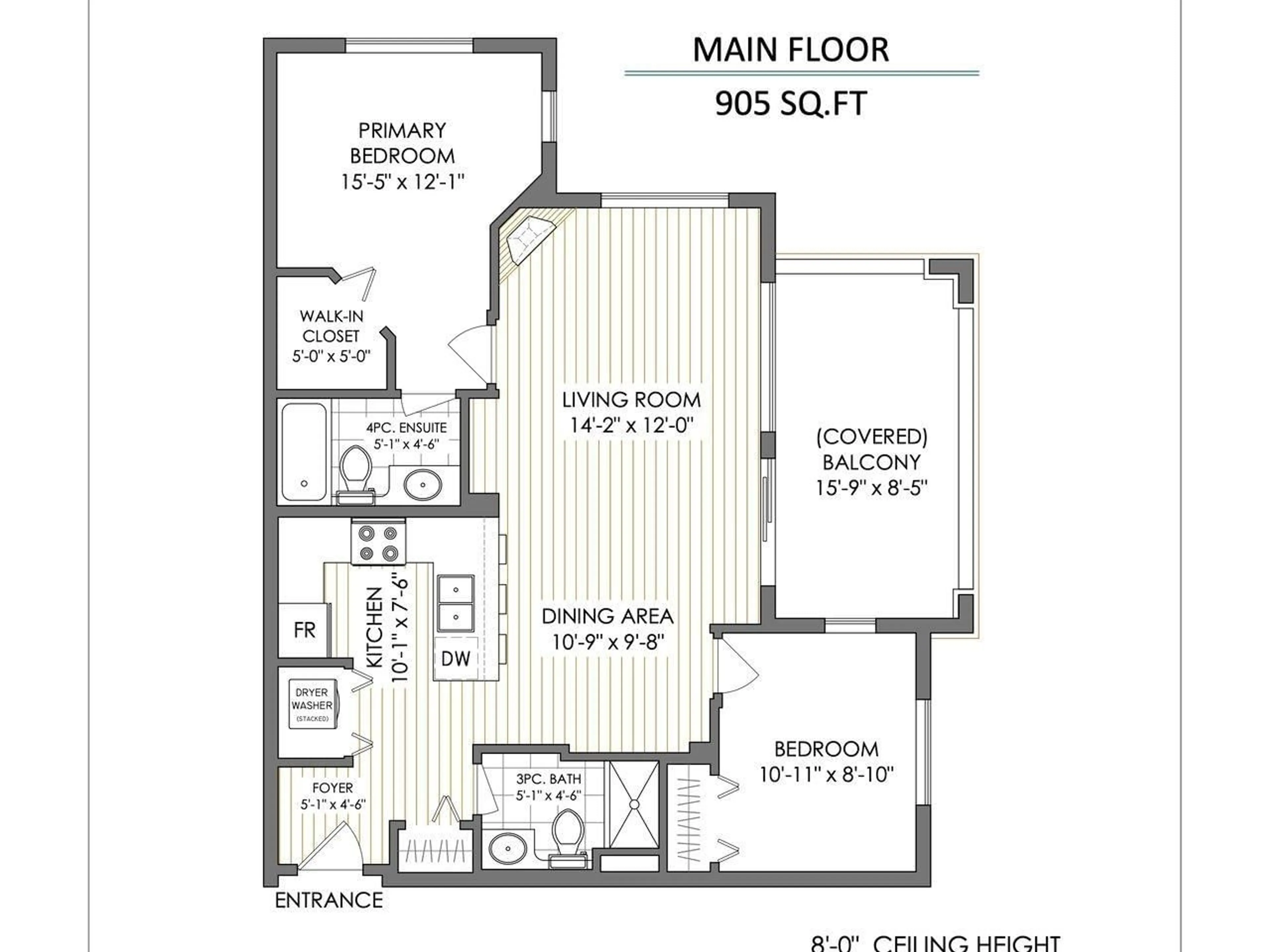 Floor plan for B203 - 8929 202, Langley British Columbia V2Y3K1