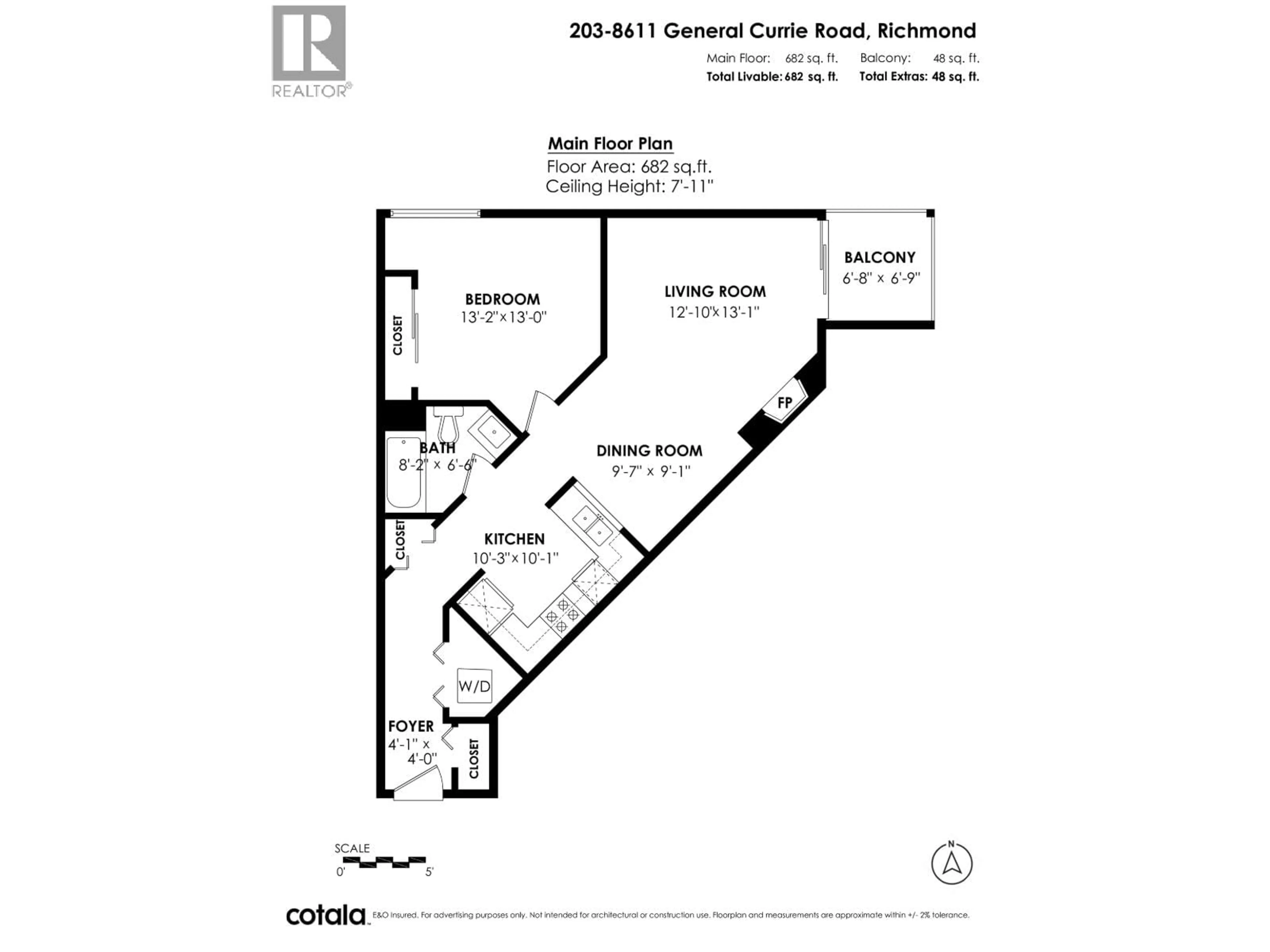 Floor plan for 203 - 8611 GENERAL CURRIE ROAD, Richmond British Columbia V6Y3W4