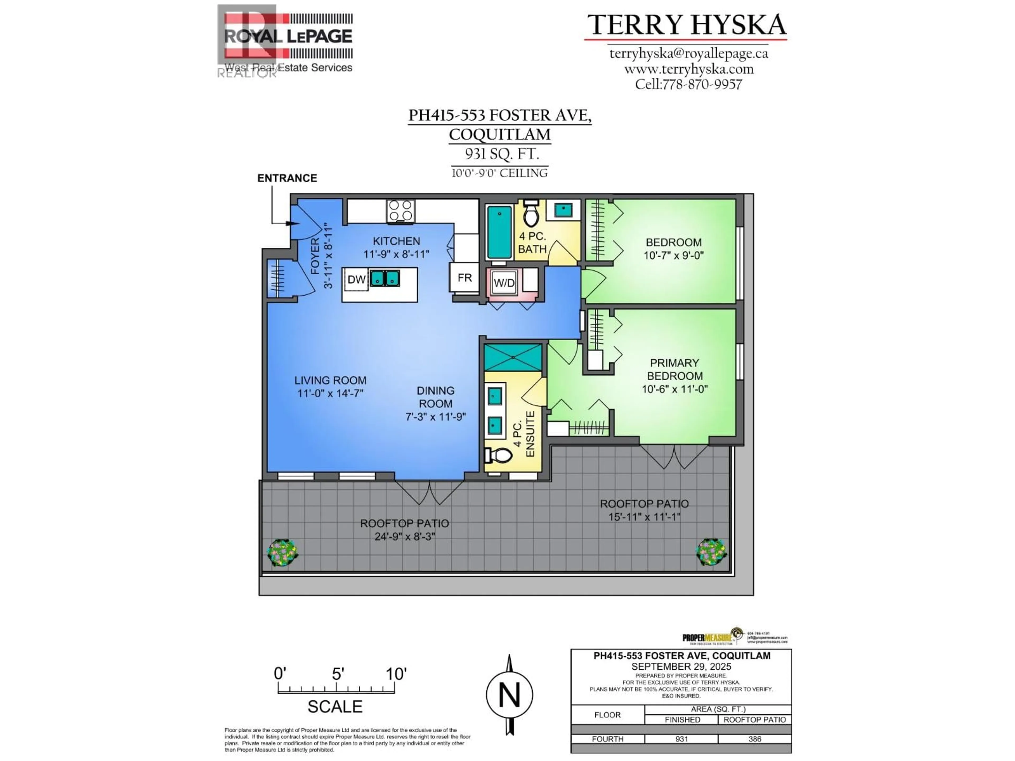 Floor plan for 415 - 553 FOSTER AVENUE, Coquitlam British Columbia V3J0B5