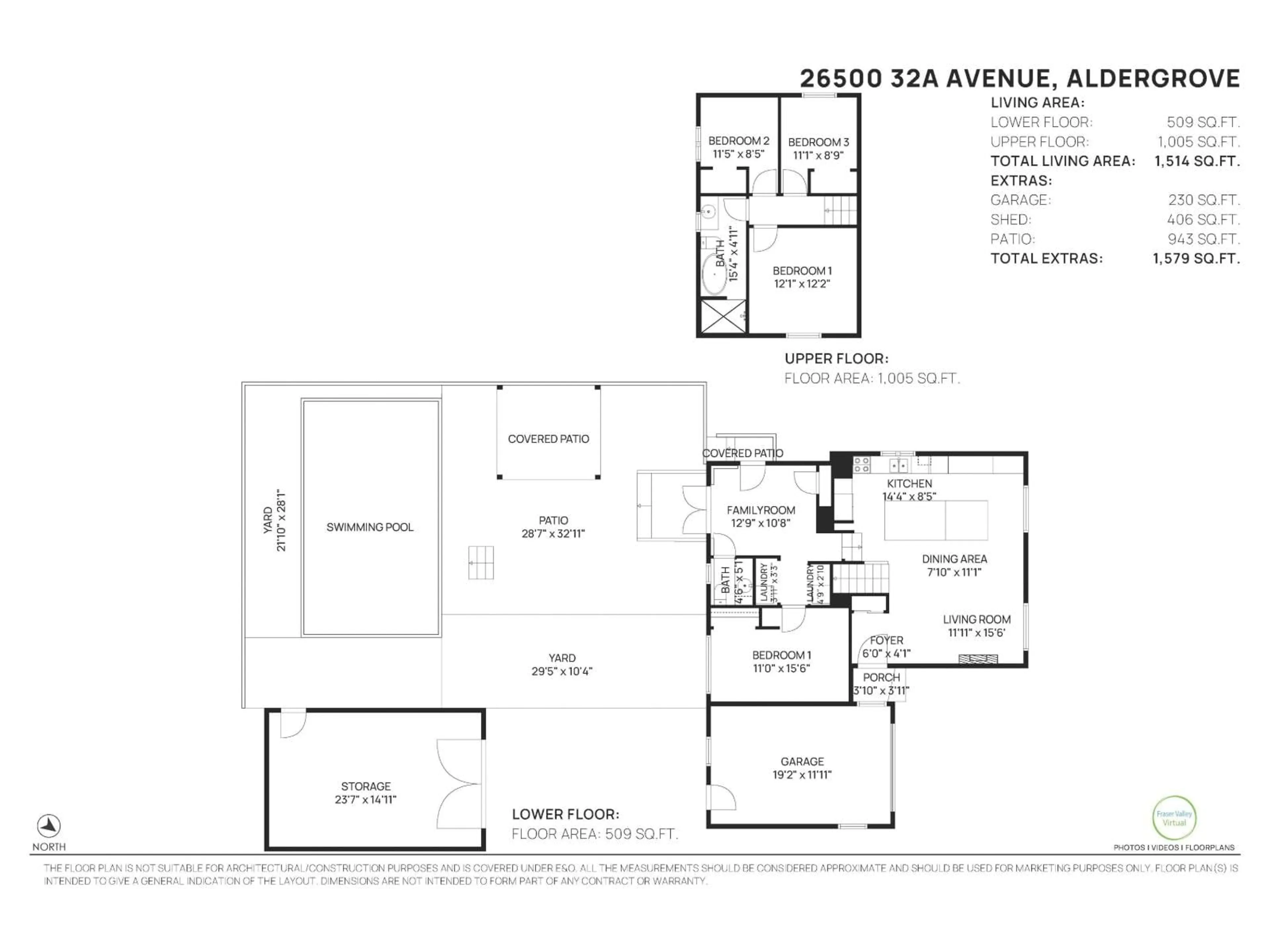 Floor plan for 26500 32A, Langley British Columbia V4W3G1