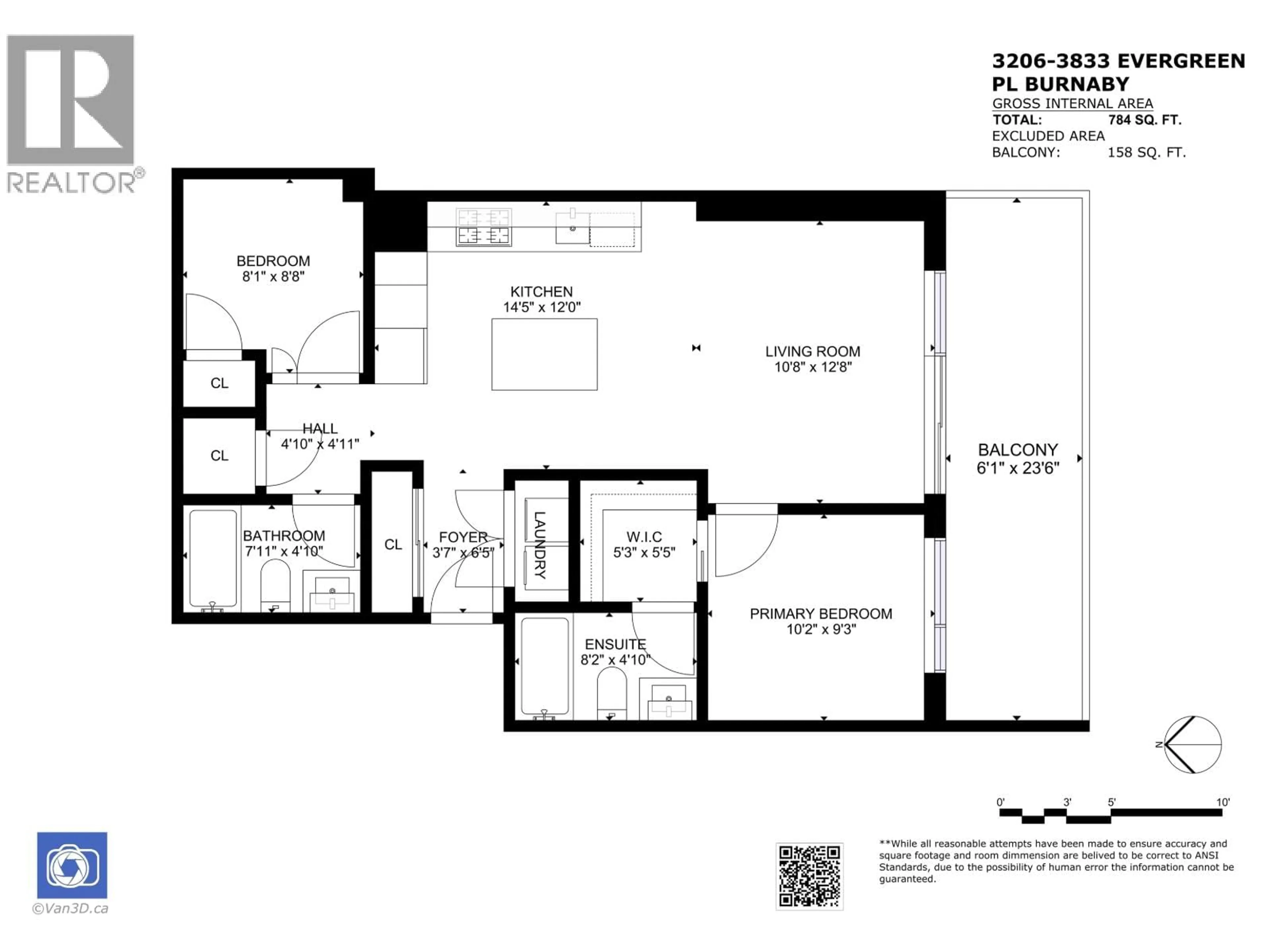 Floor plan for 3206 - 3833 EVERGREEN PLACE, Burnaby British Columbia V3J0M2
