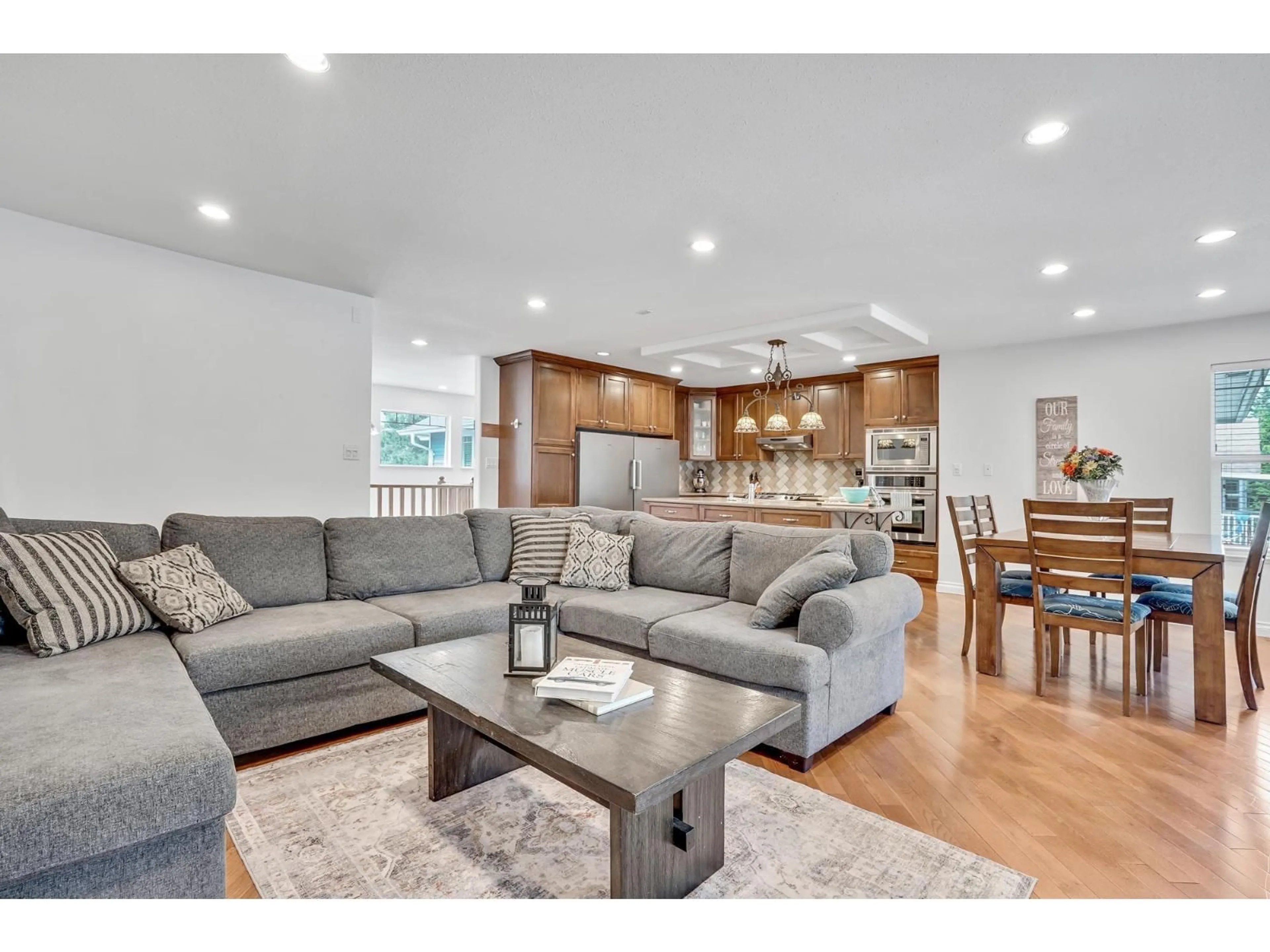 Open concept kitchen, wood/laminate floor for 4500 207A, Langley British Columbia V3A2G7