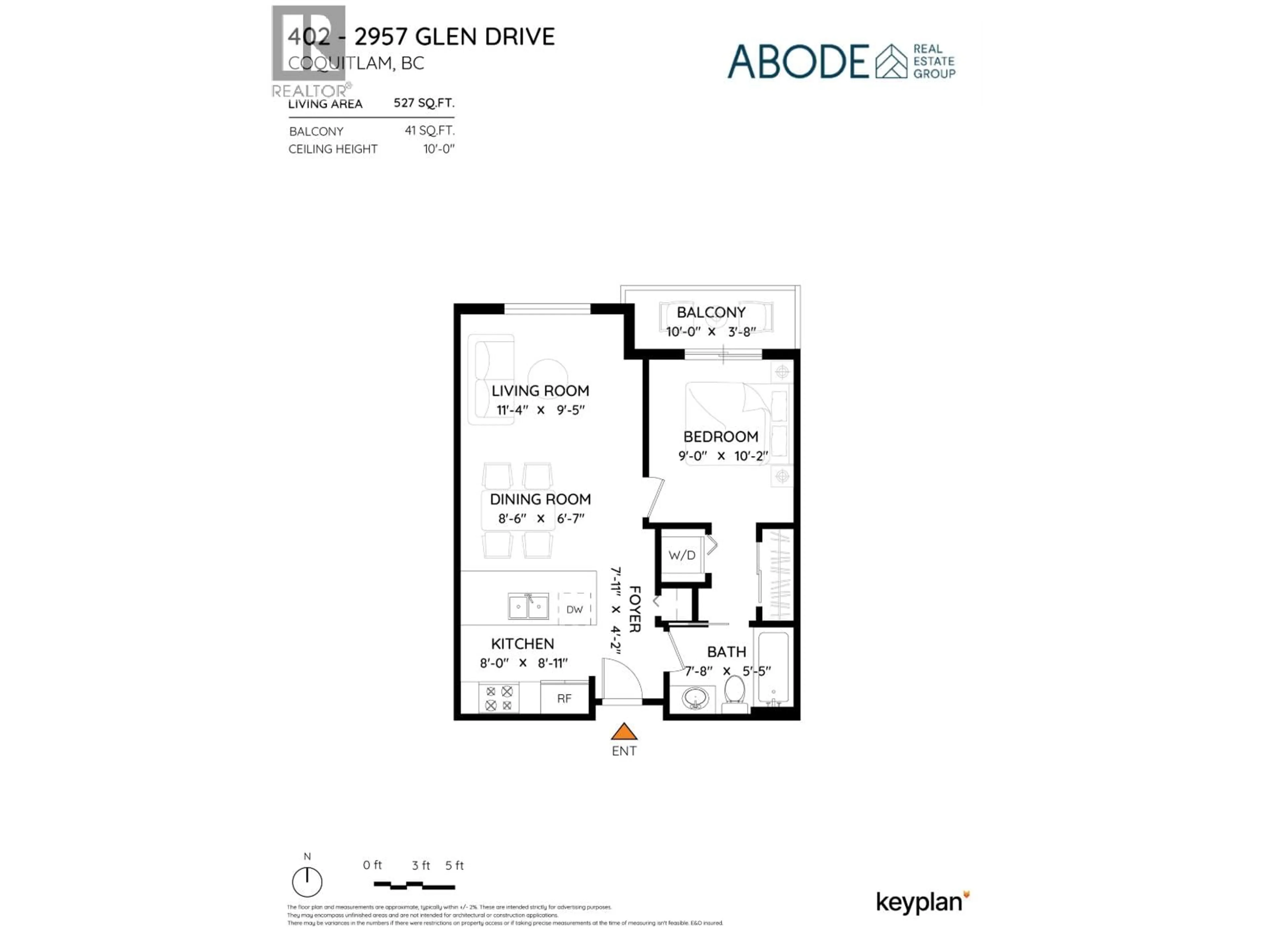 Floor plan for 402 - 2957 GLEN DRIVE, Coquitlam British Columbia V3B0B5