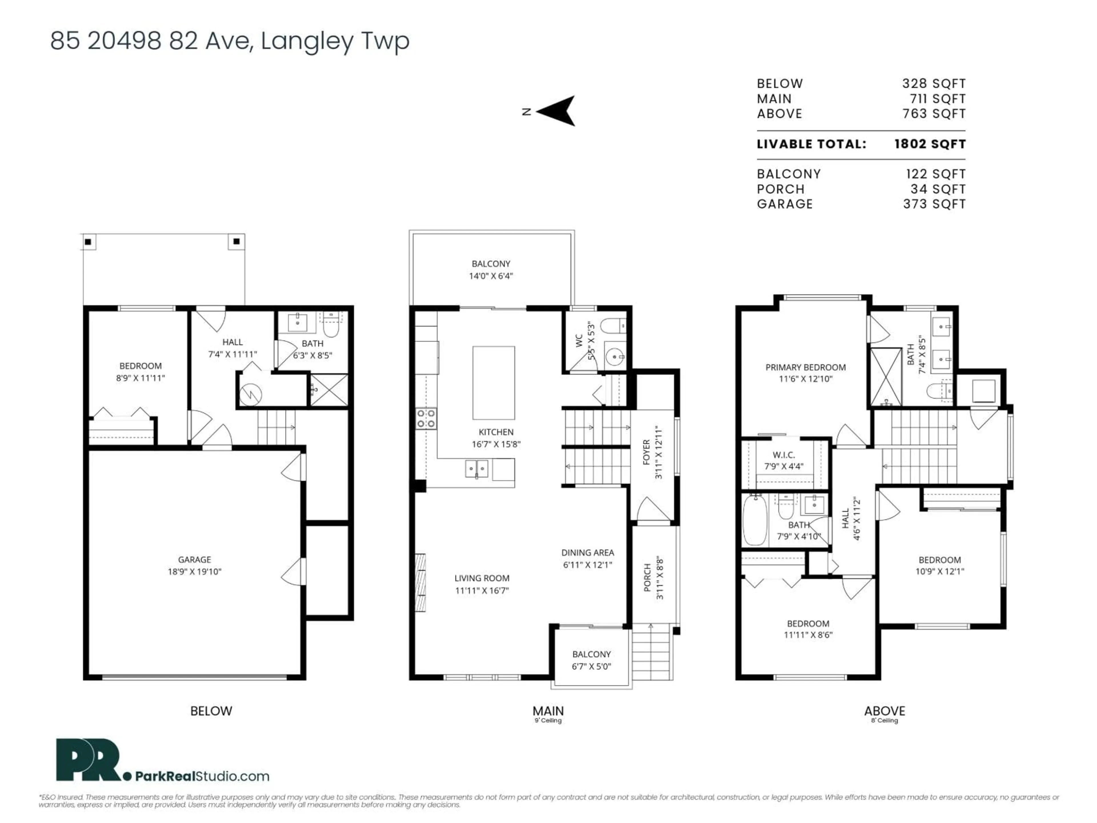 Floor plan for 85 - 20498 82, Langley British Columbia V2Y0V1