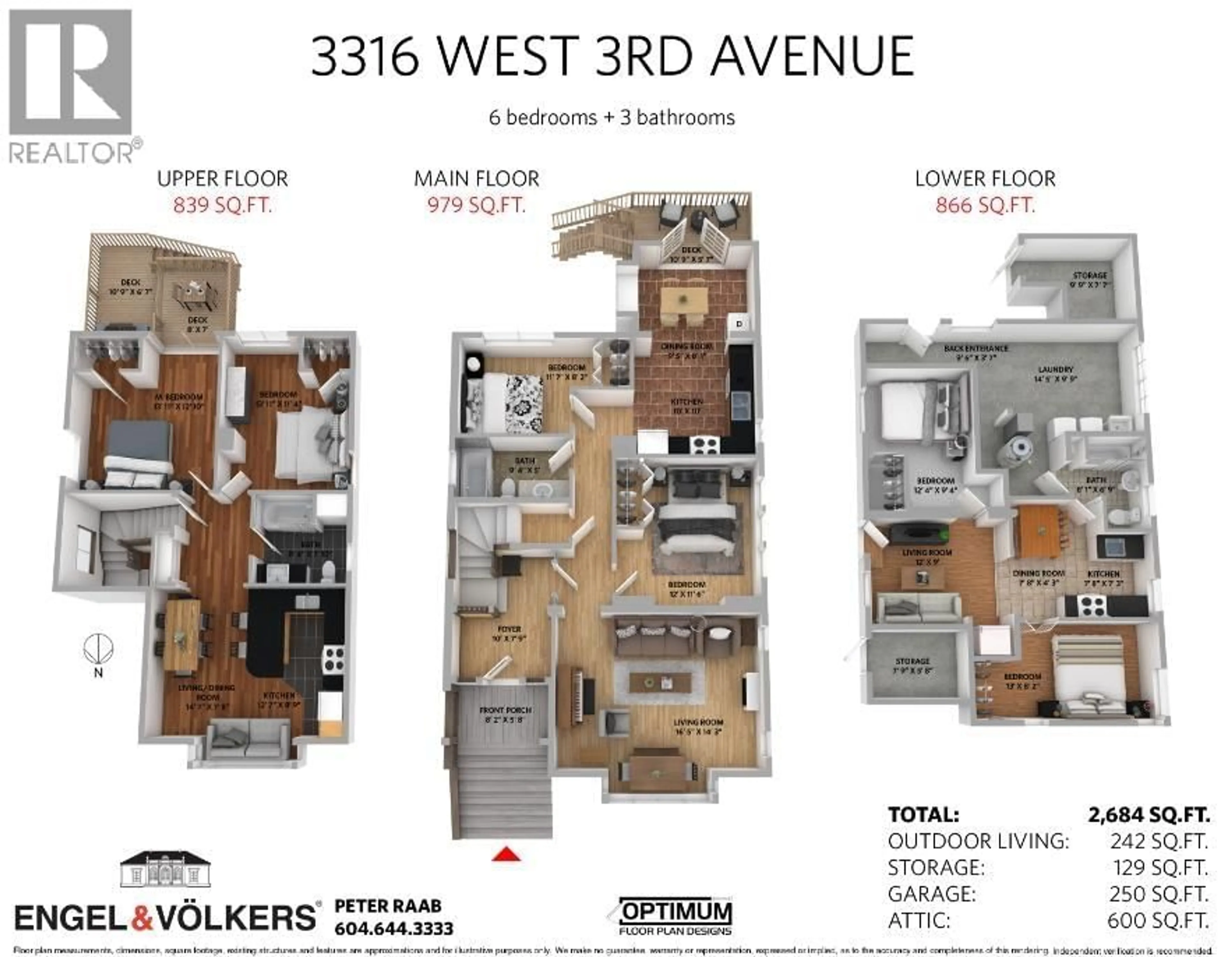 Floor plan for 3316 3RD AVENUE, Vancouver British Columbia V6R1L4