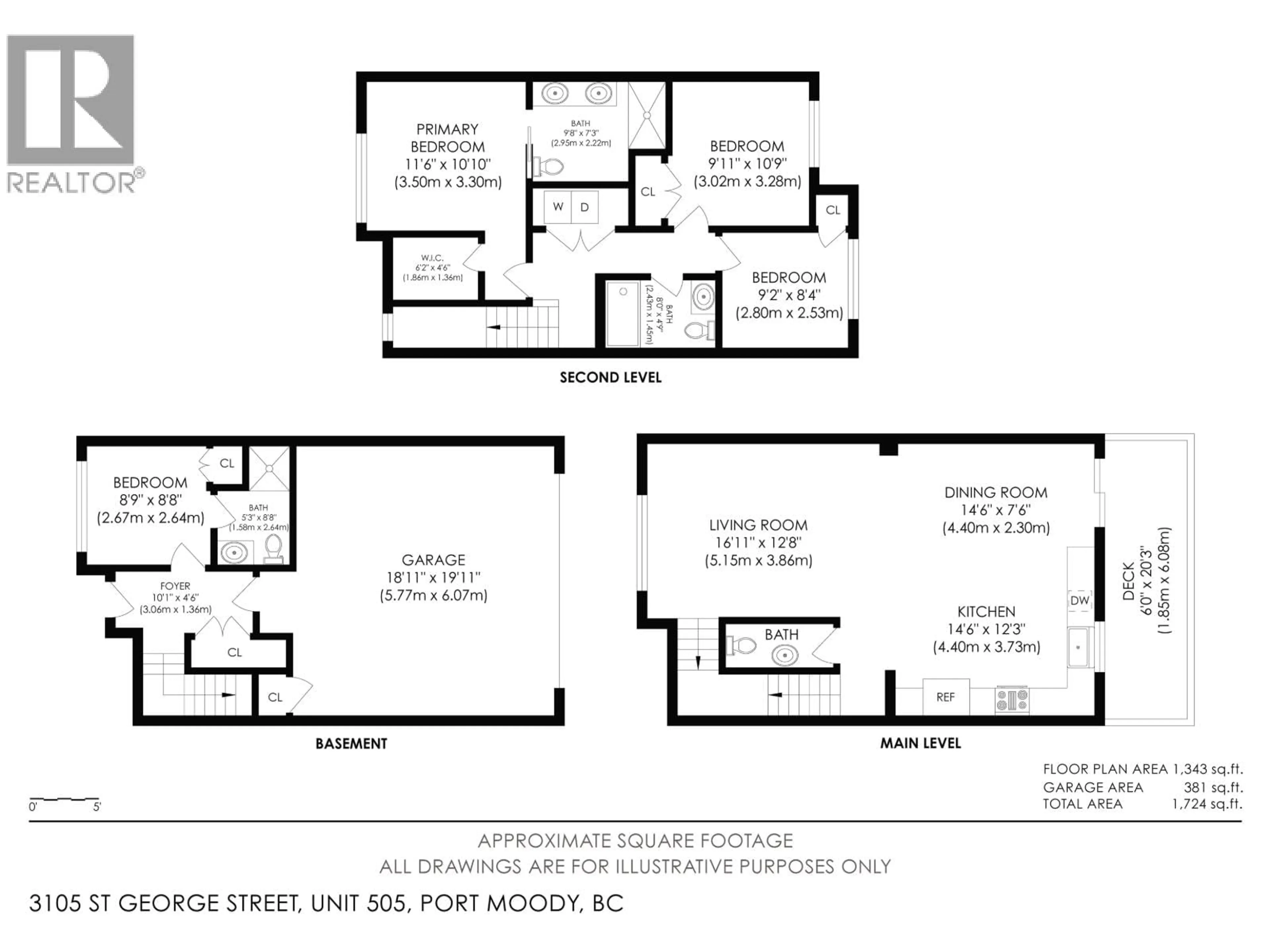 Floor plan for 505 - 3105 ST GEORGE STREET, Port Moody British Columbia V3H0J7