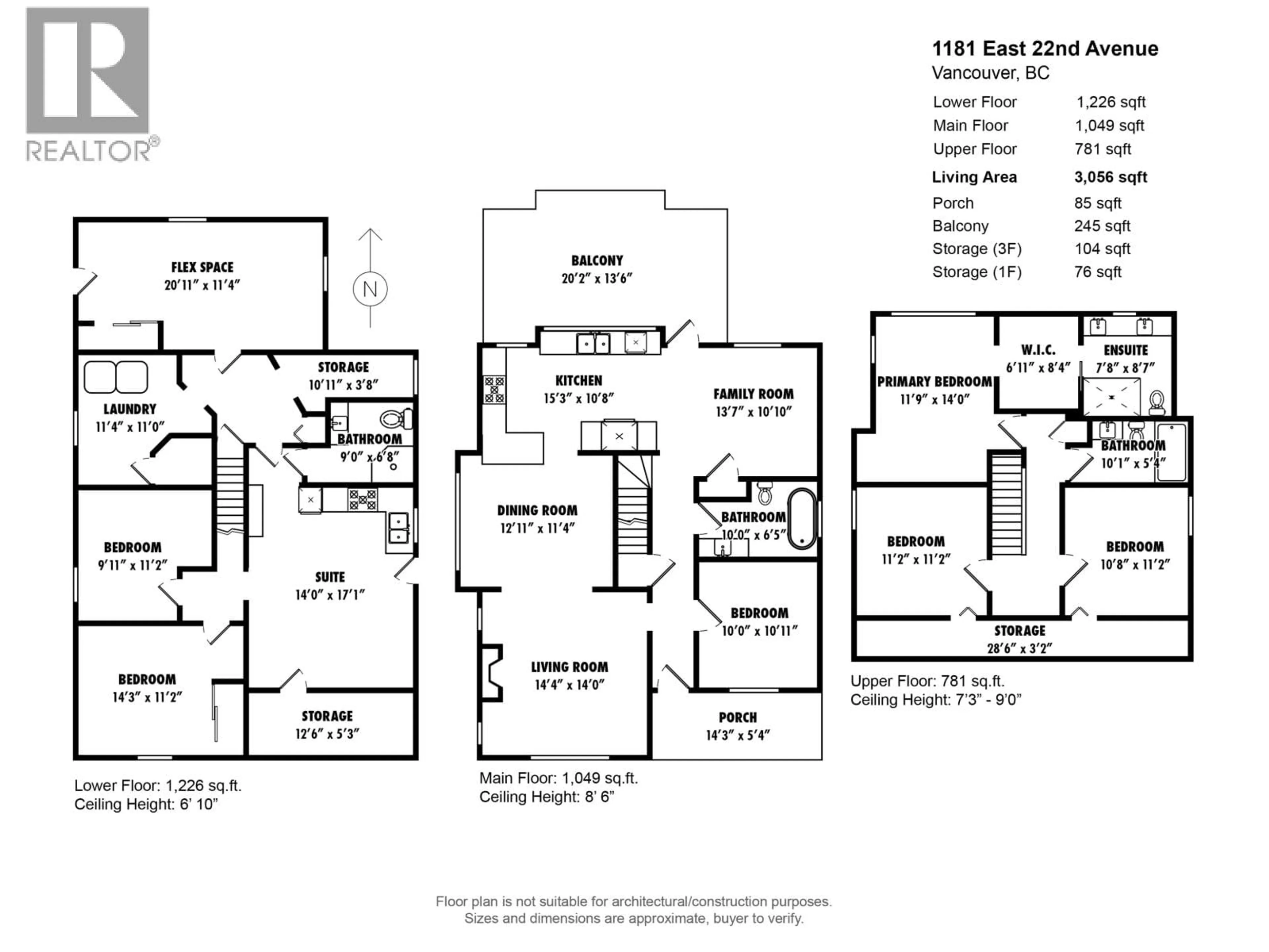 Floor plan for 1181 22ND AVENUE, Vancouver British Columbia V5V1W5
