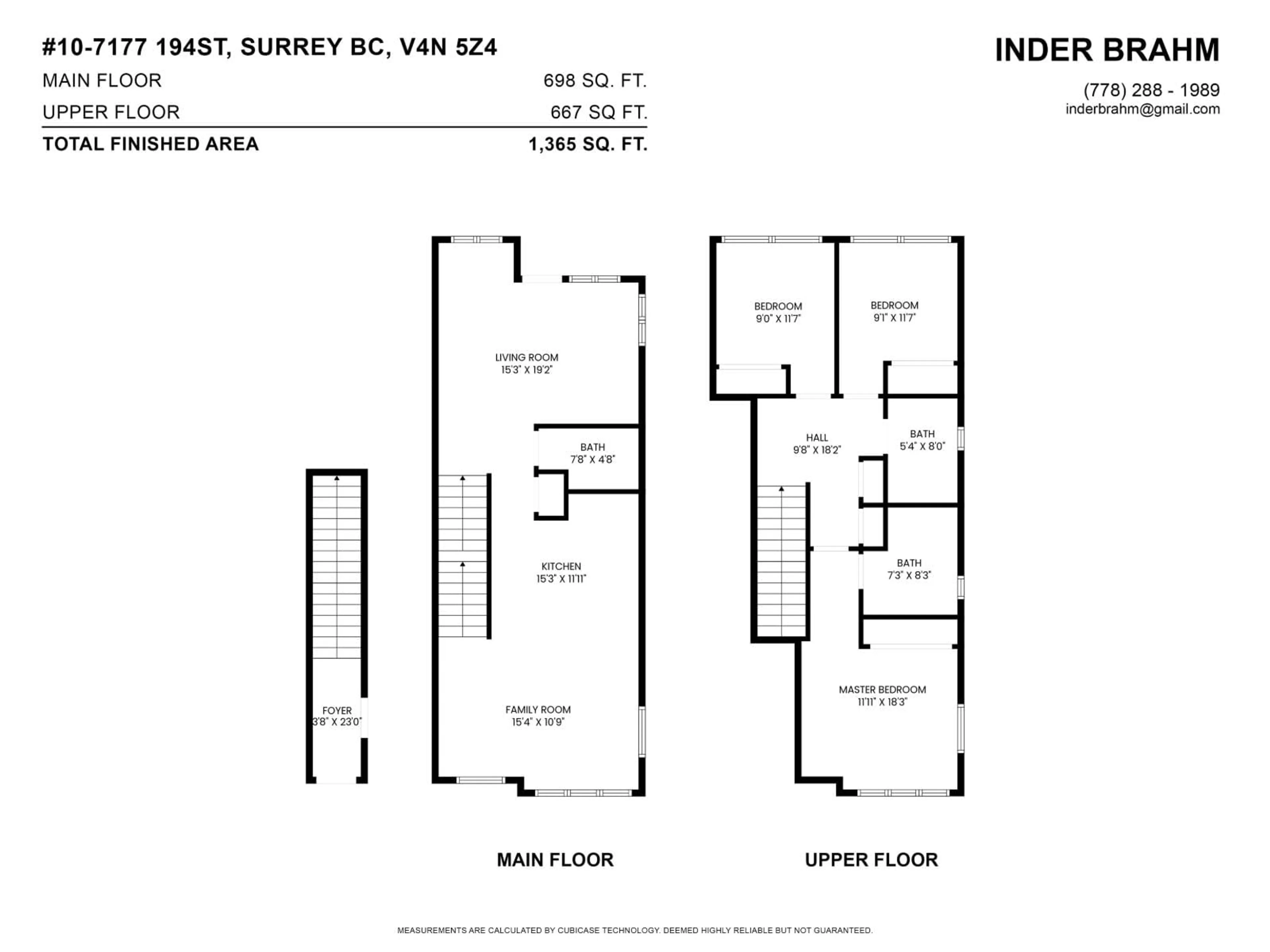 Floor plan for 10 - 7177 194A, Surrey British Columbia V4N6V6