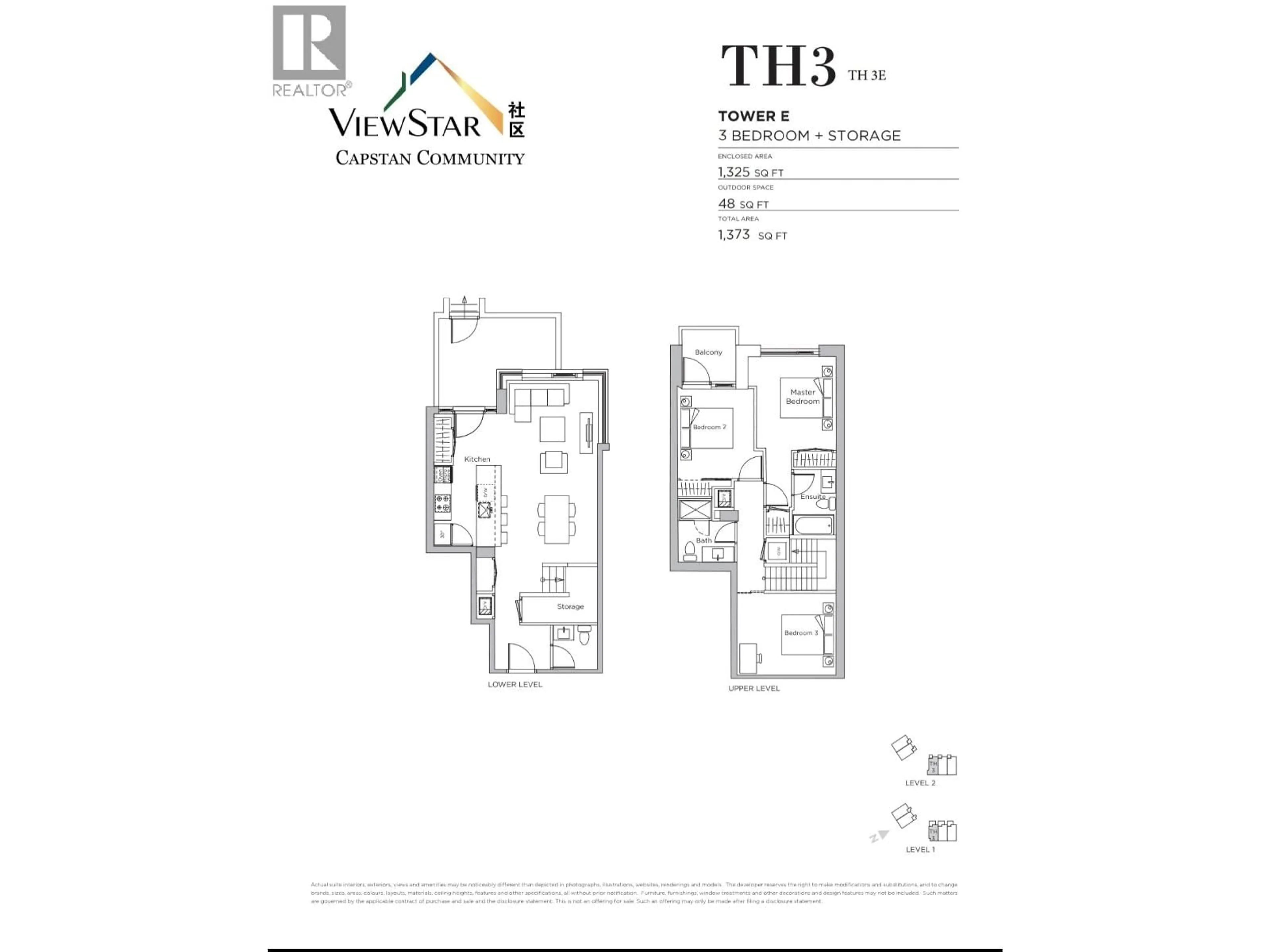 Floor plan for TH3 - 3280 CORVETTE WAY, Richmond British Columbia V6X0T9
