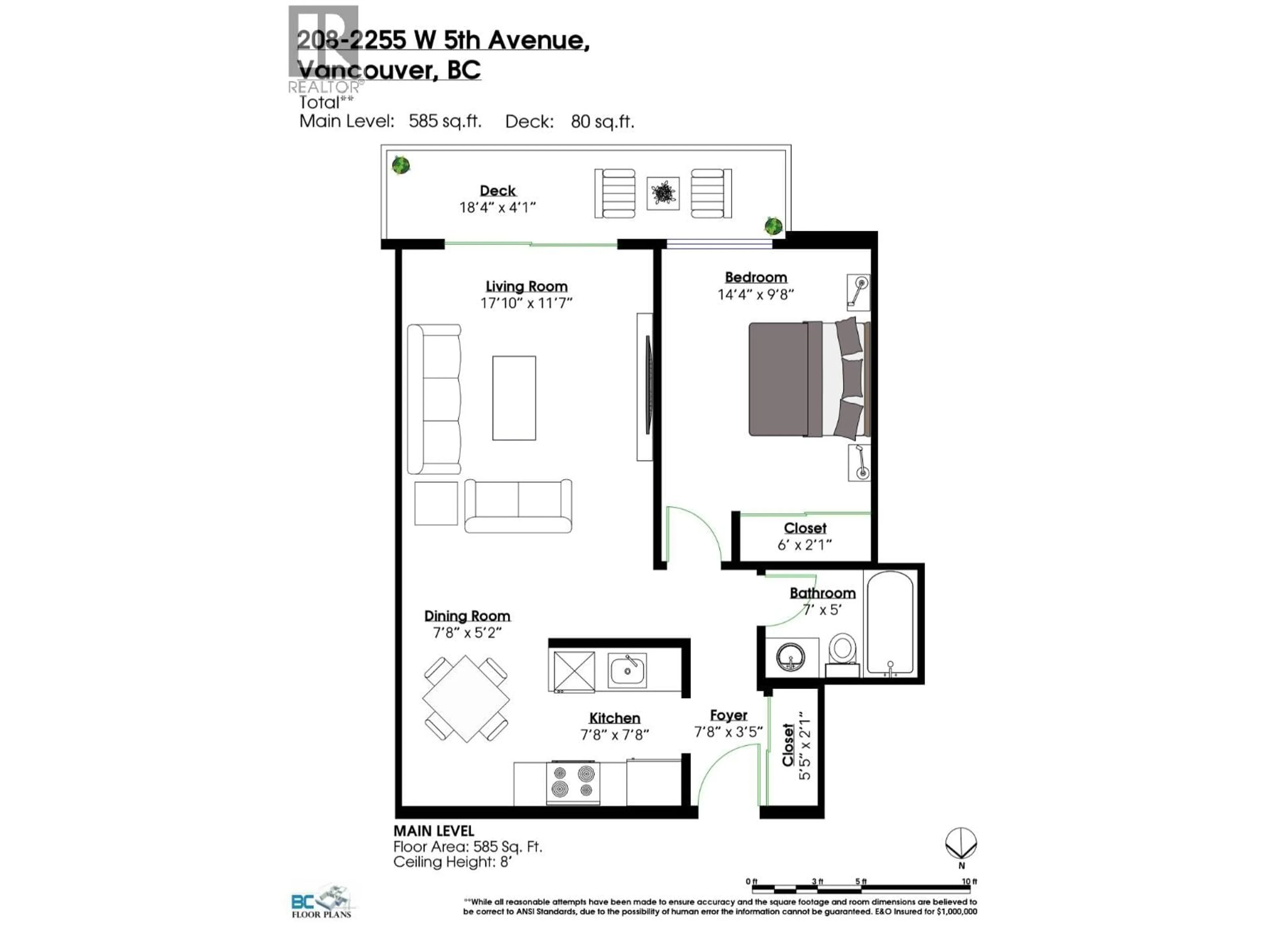 Floor plan for 208 - 2255 5TH AVENUE, Vancouver British Columbia V6K4K1