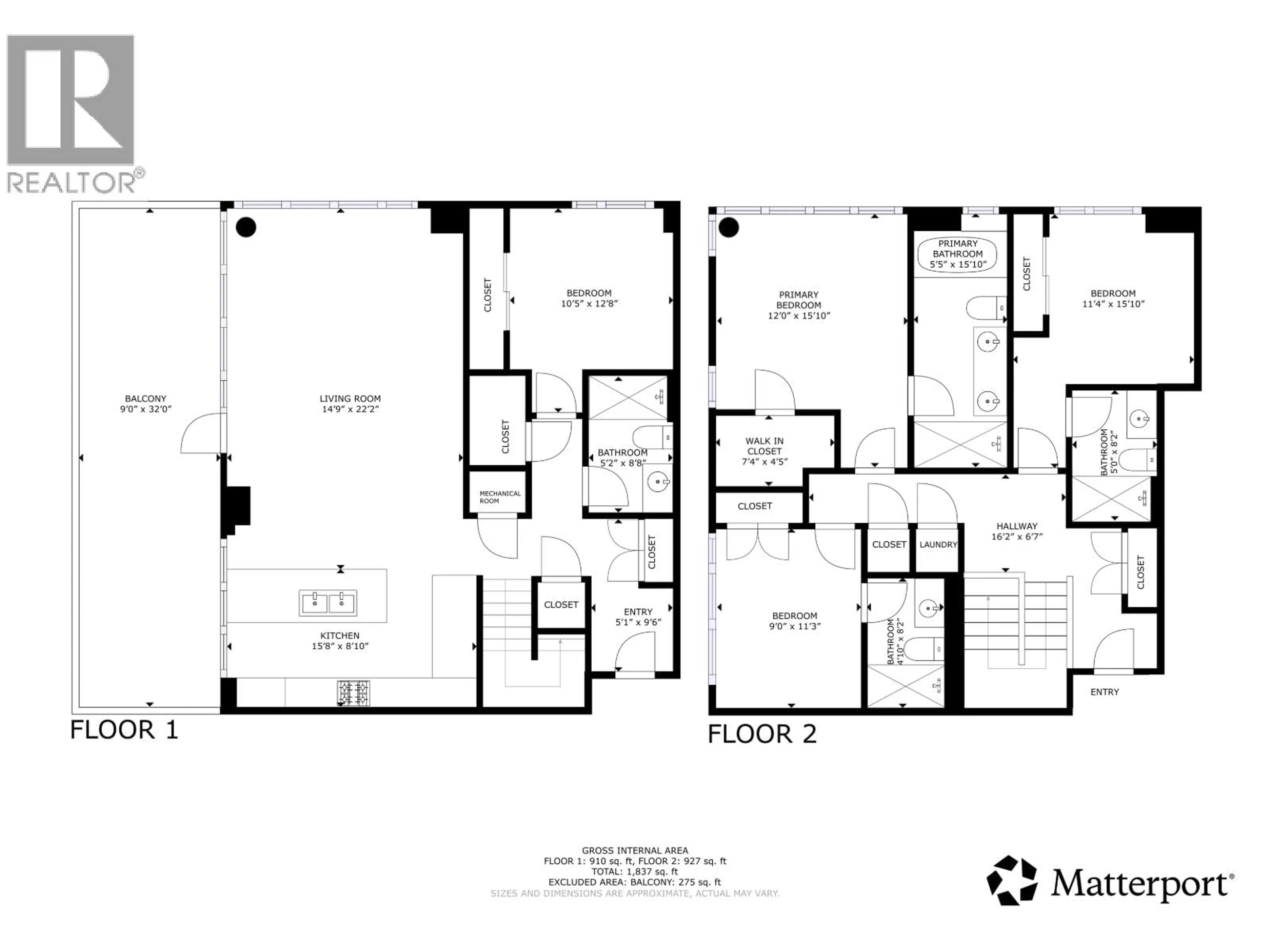 Floor plan for 1603 - 8155 CAPSTAN WAY, Richmond British Columbia V6X0V3