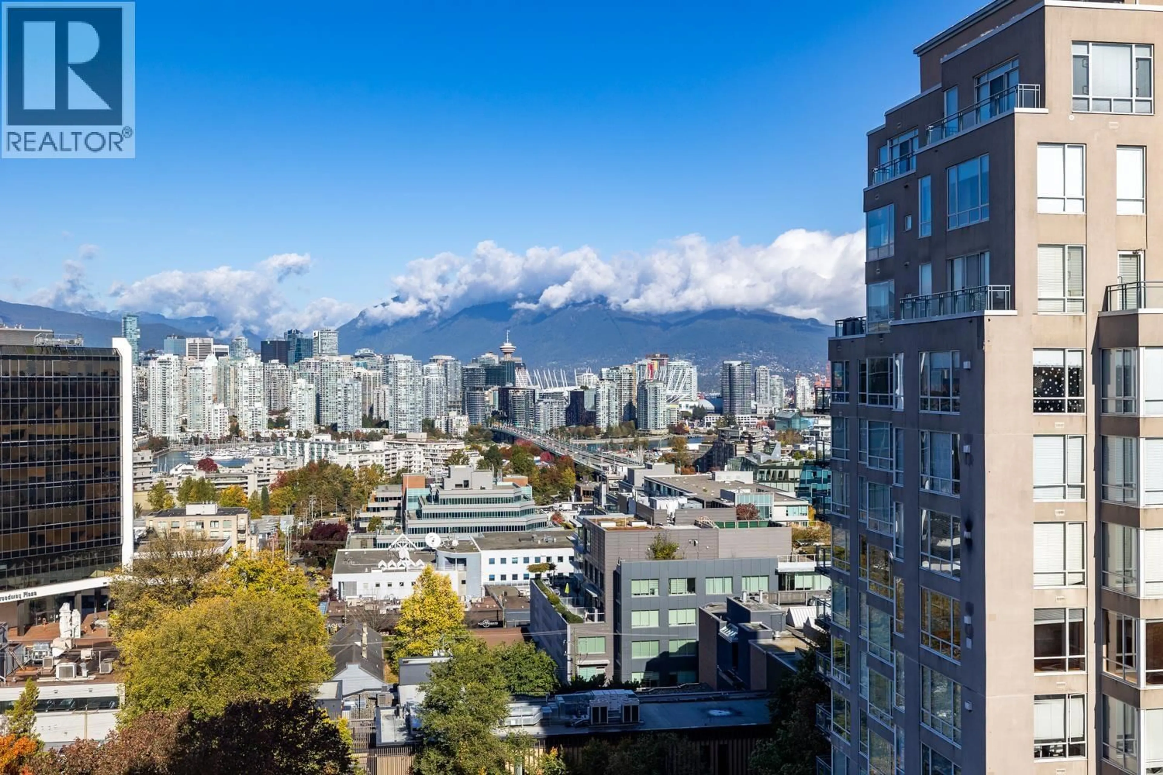 Patio, city buildings view from balcony for 1302 - 2668 ASH STREET, Vancouver British Columbia V5Z4K4