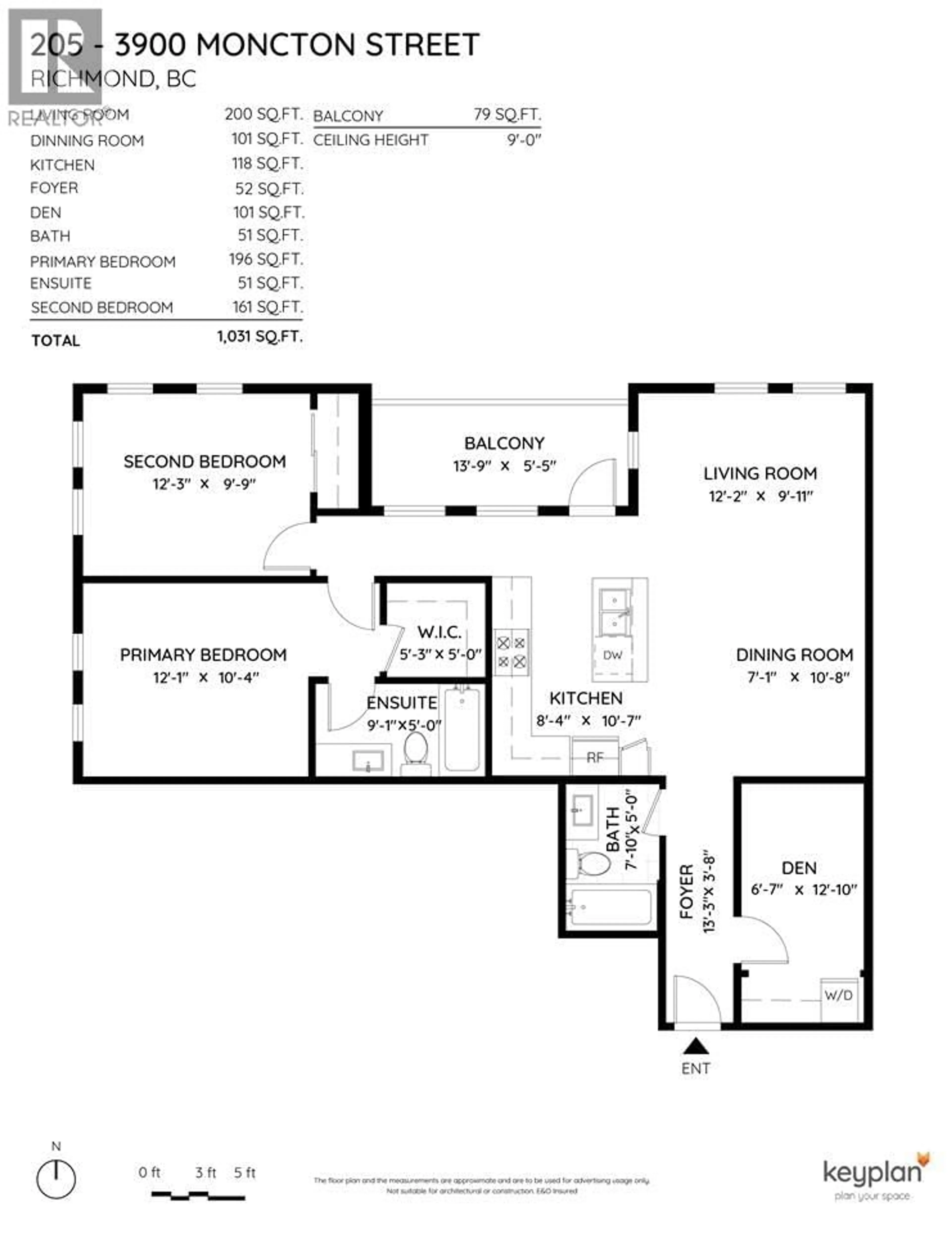 Floor plan for 205 - 3900 MONCTON STREET, Richmond British Columbia V7E3A6