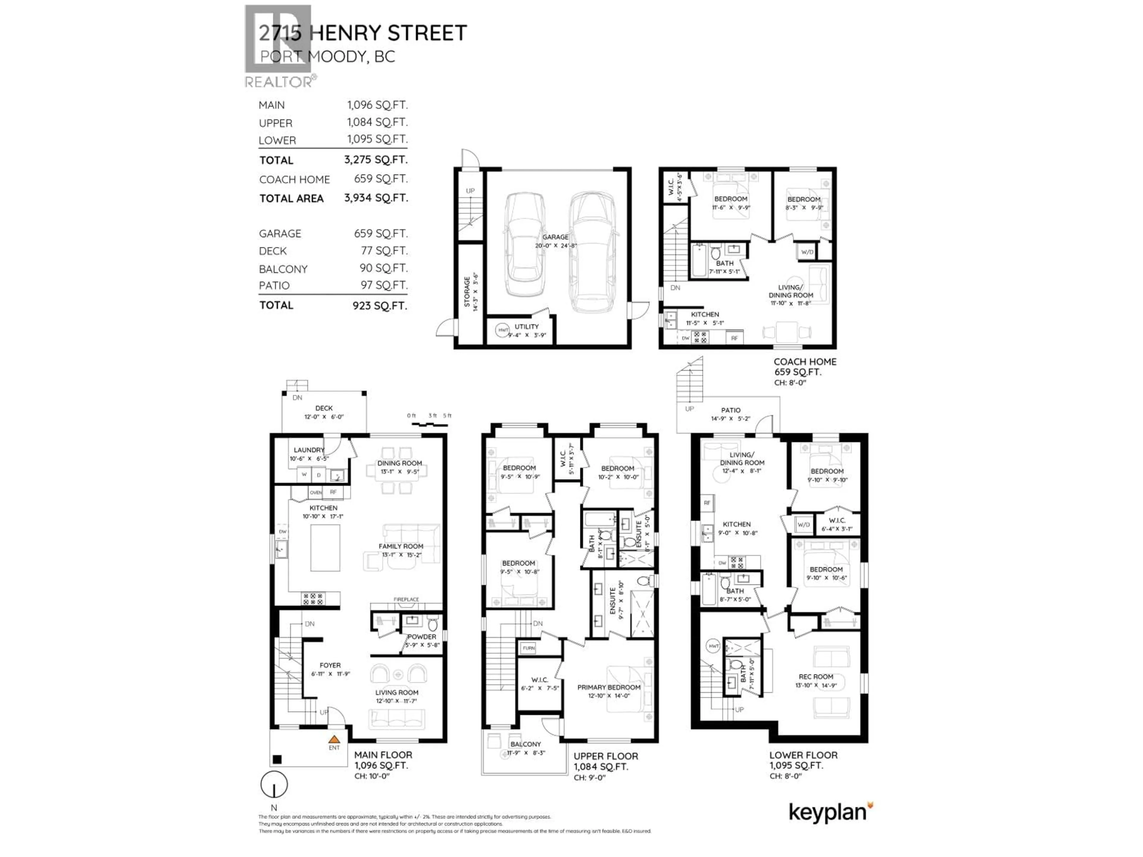 Floor plan for 2715 HENRY STREET, Port Moody British Columbia V3H2J8