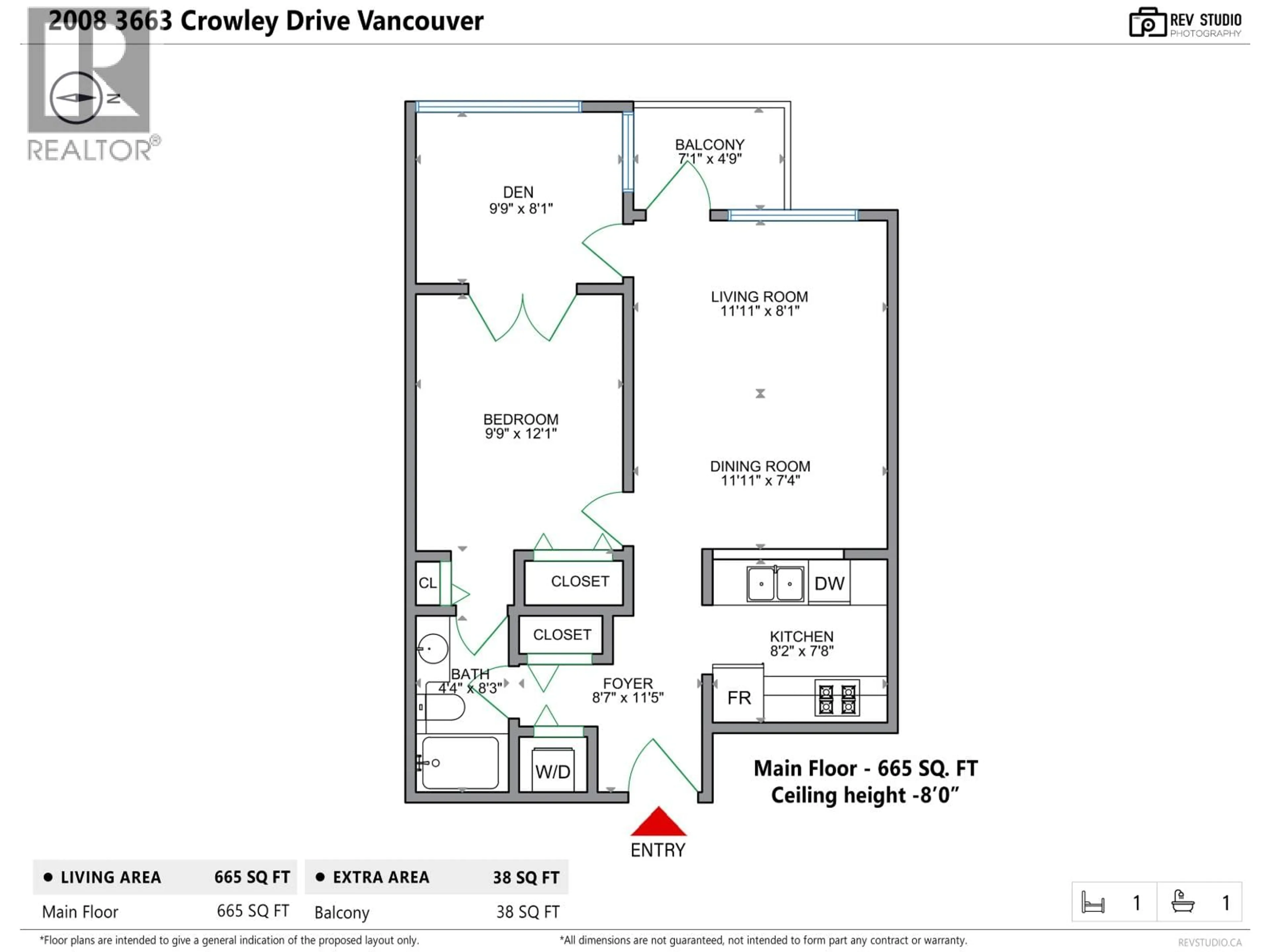 Floor plan for 2008 - 3663 CROWLEY DRIVE, Vancouver British Columbia V5R6H4