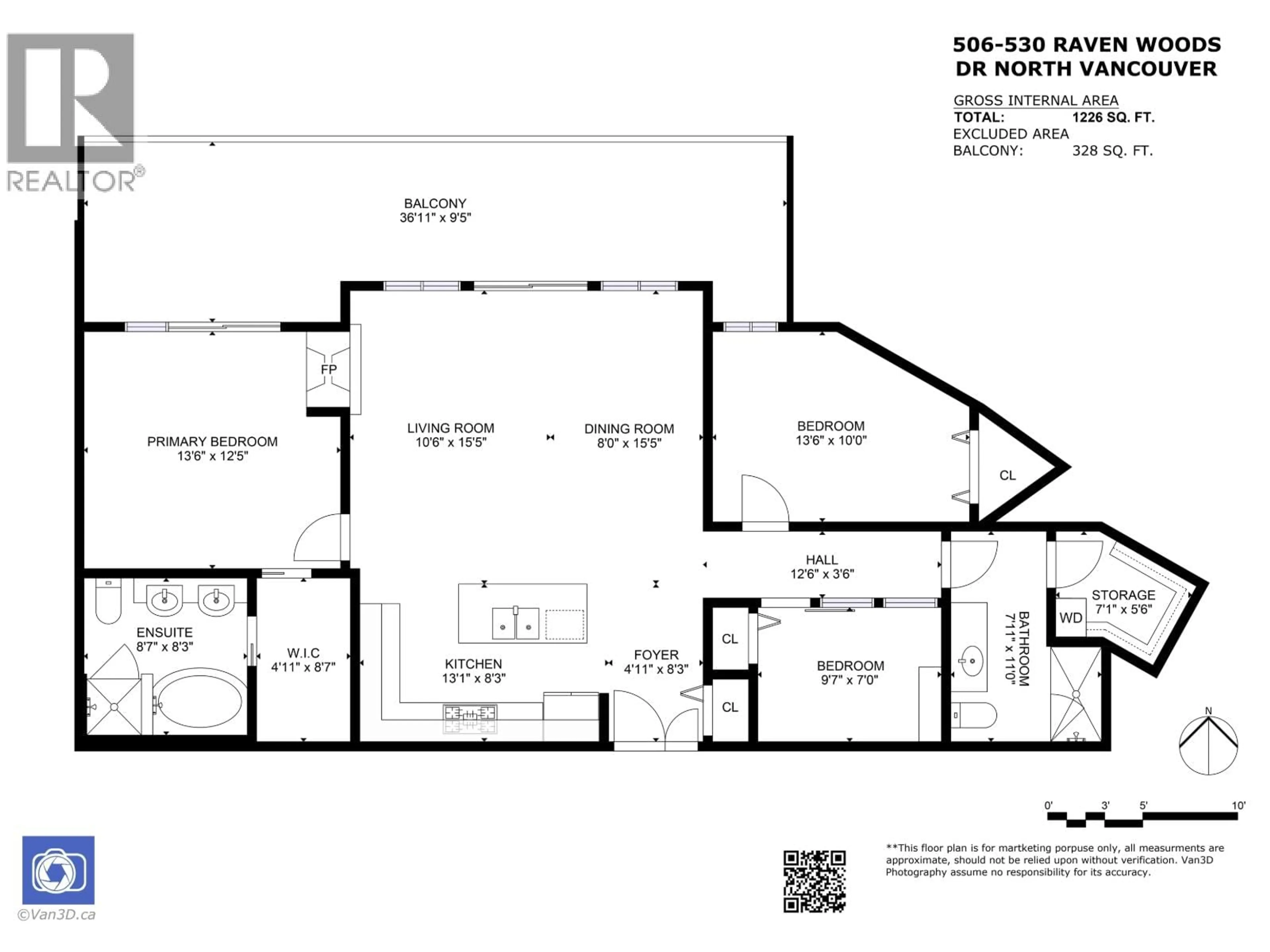 Floor plan for 506 - 530 RAVEN WOODS DRIVE, North Vancouver British Columbia V7G2T5