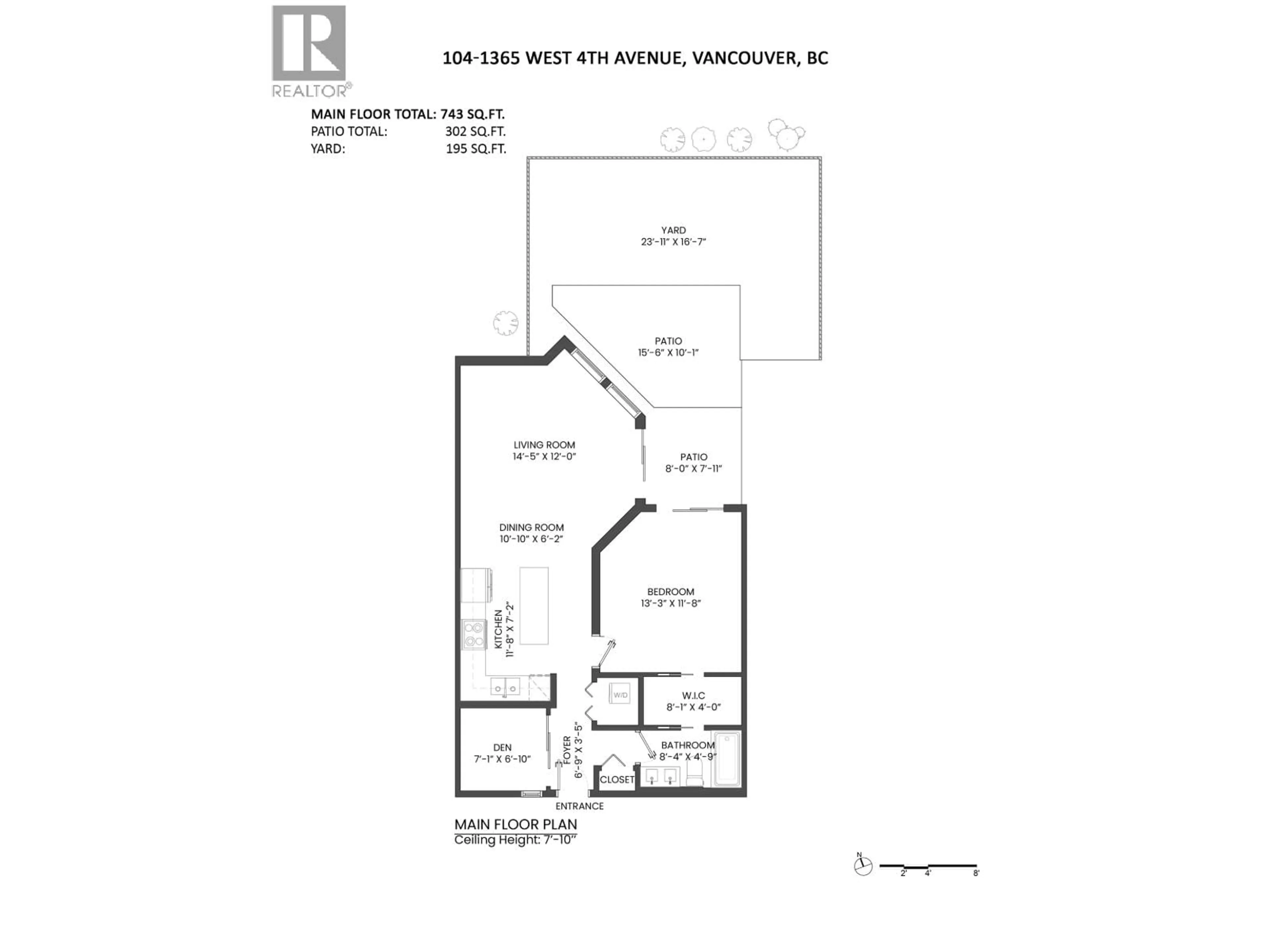 Floor plan for 104 - 1365 4TH AVENUE, Vancouver British Columbia V6H3Y8