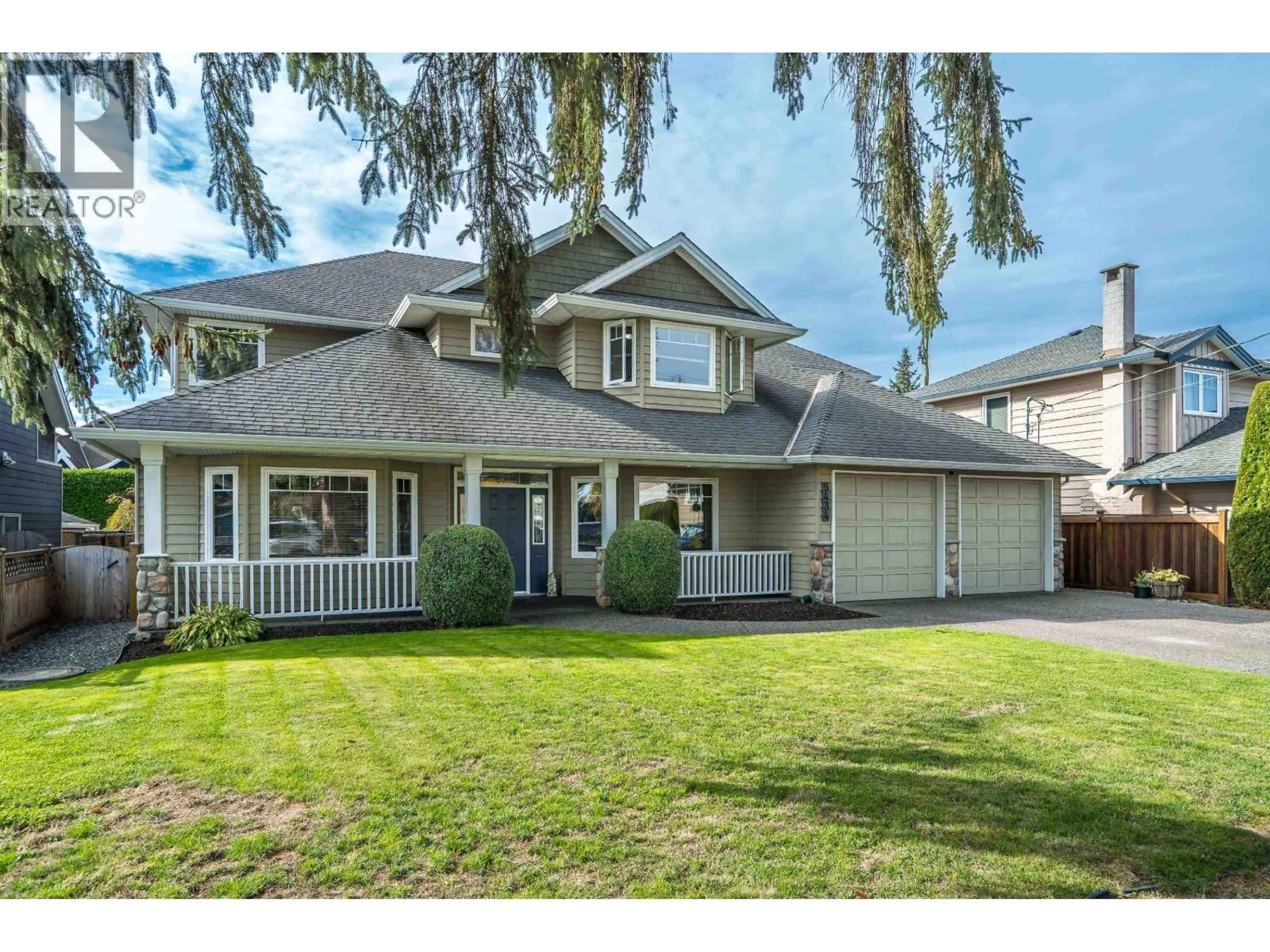 Home with vinyl exterior material, street for 5434 GROVE AVENUE, Ladner British Columbia V4K2A7