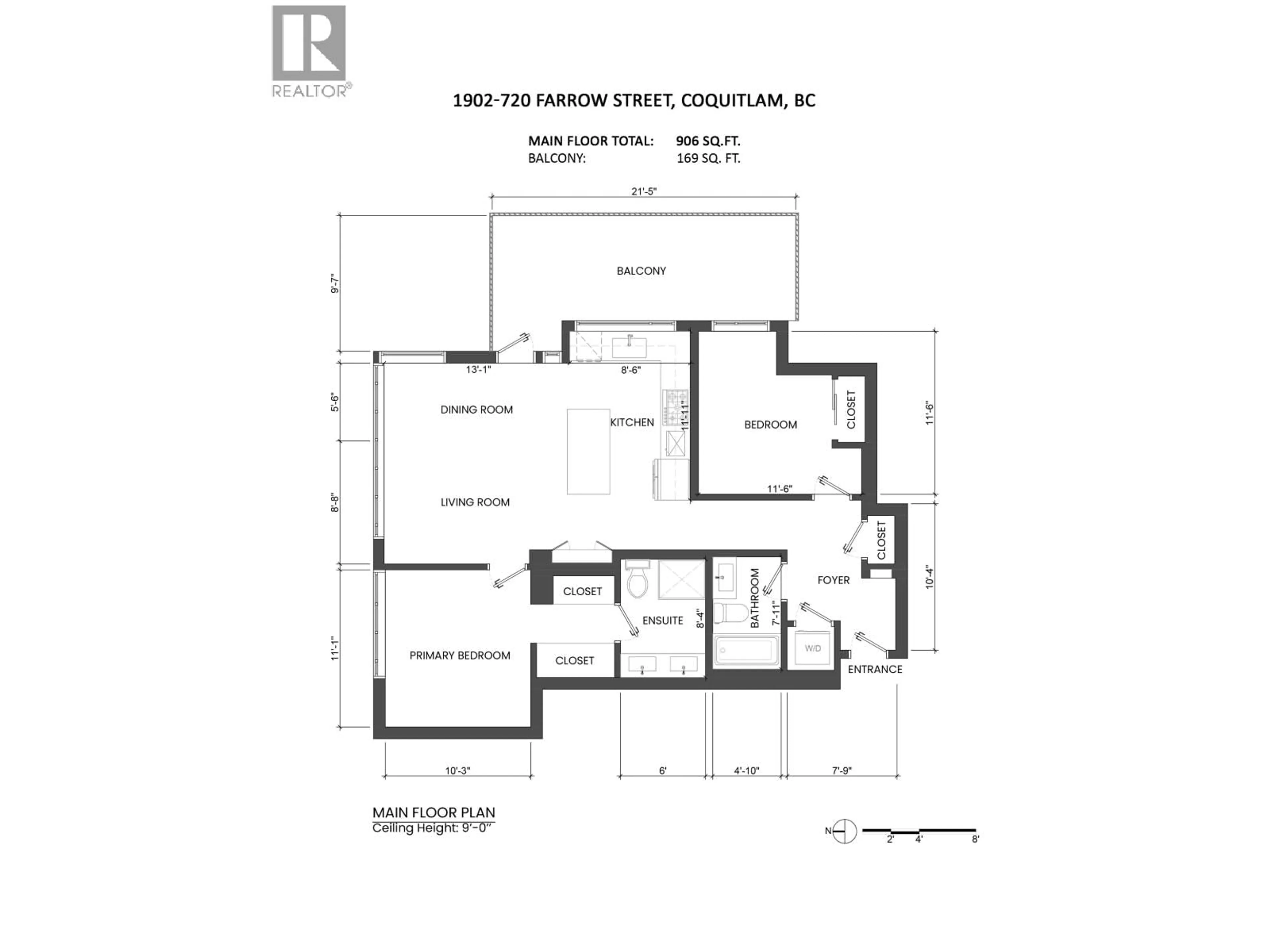 Floor plan for 1902 - 720 FARROW STREET, Coquitlam British Columbia V3J0P3