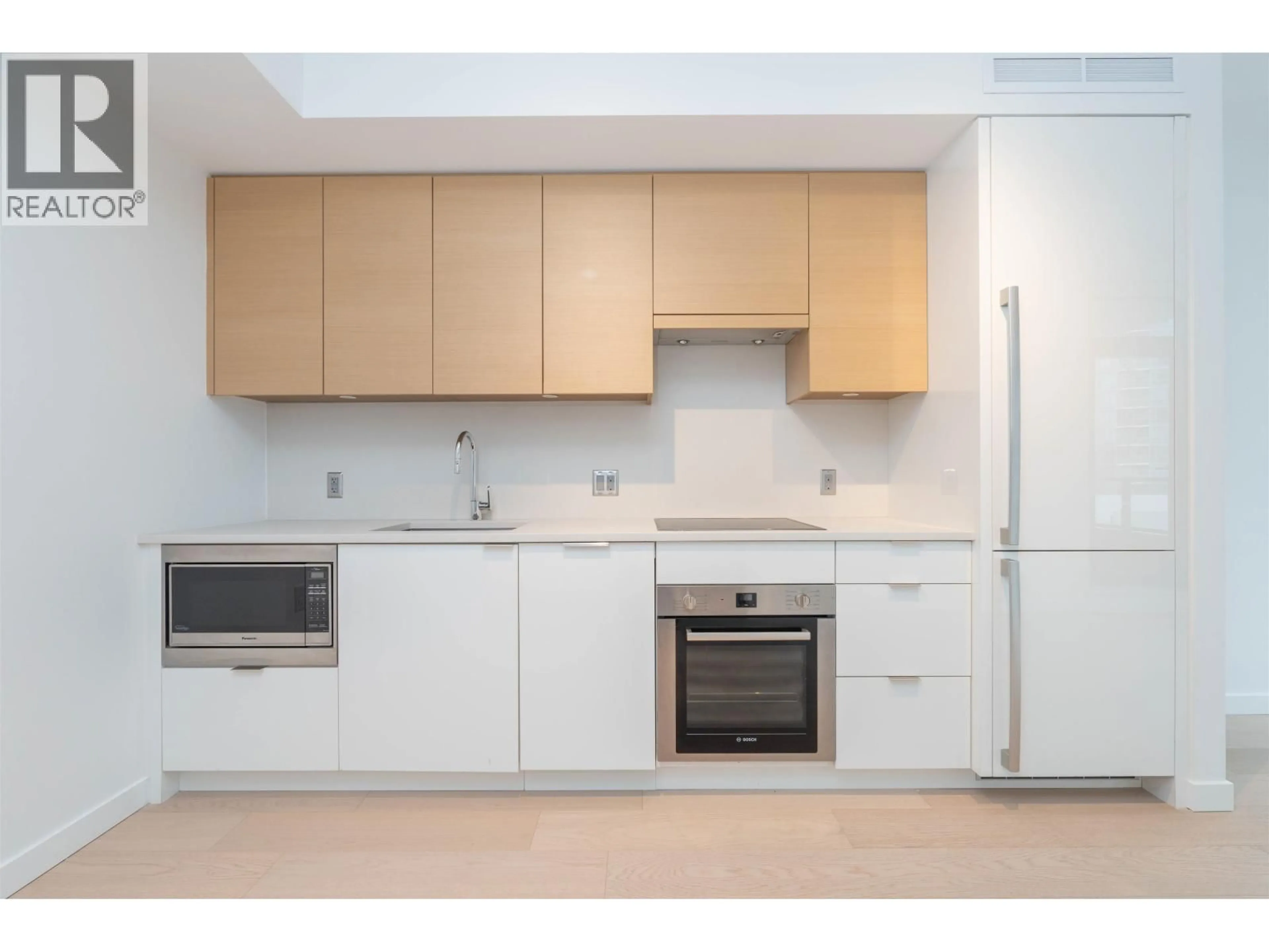 Standard kitchen, wood/laminate floor for 701 - 1688 PULLMAN PORTER STREET, Vancouver British Columbia V6A0H3