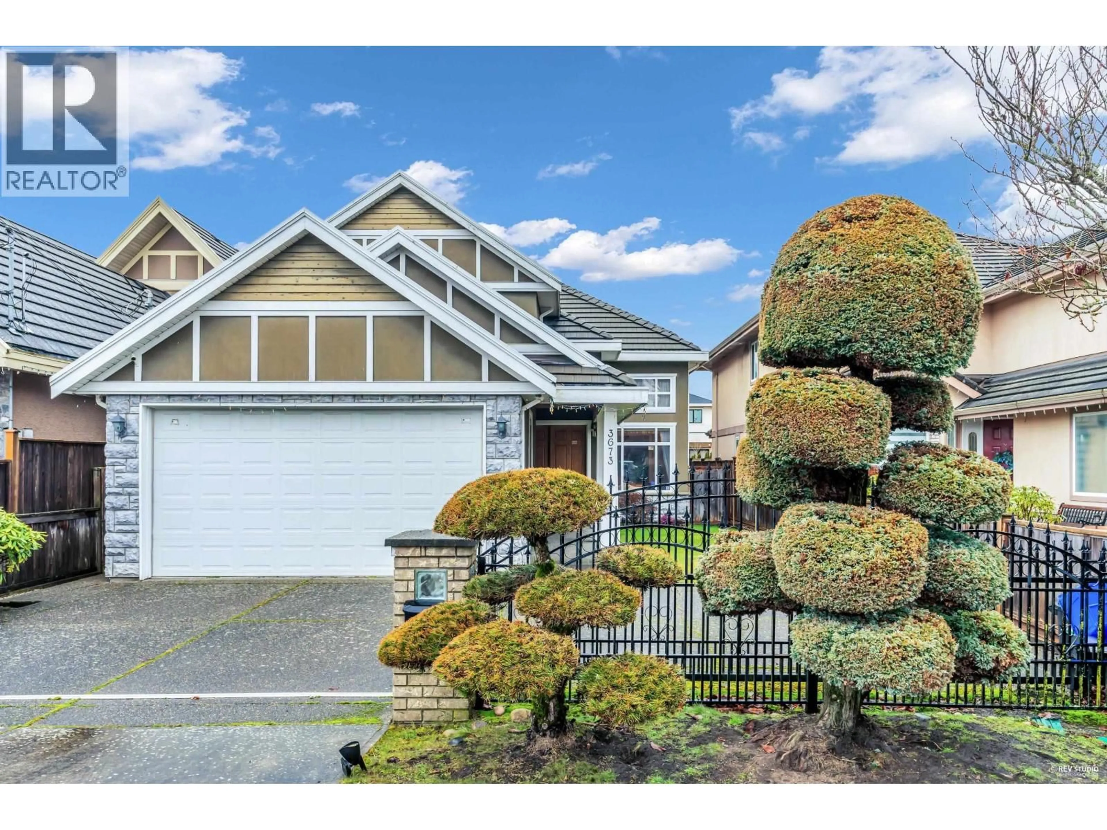 Home with vinyl exterior material, street for 3673 LOCKHART ROAD, Richmond British Columbia V7C1M4