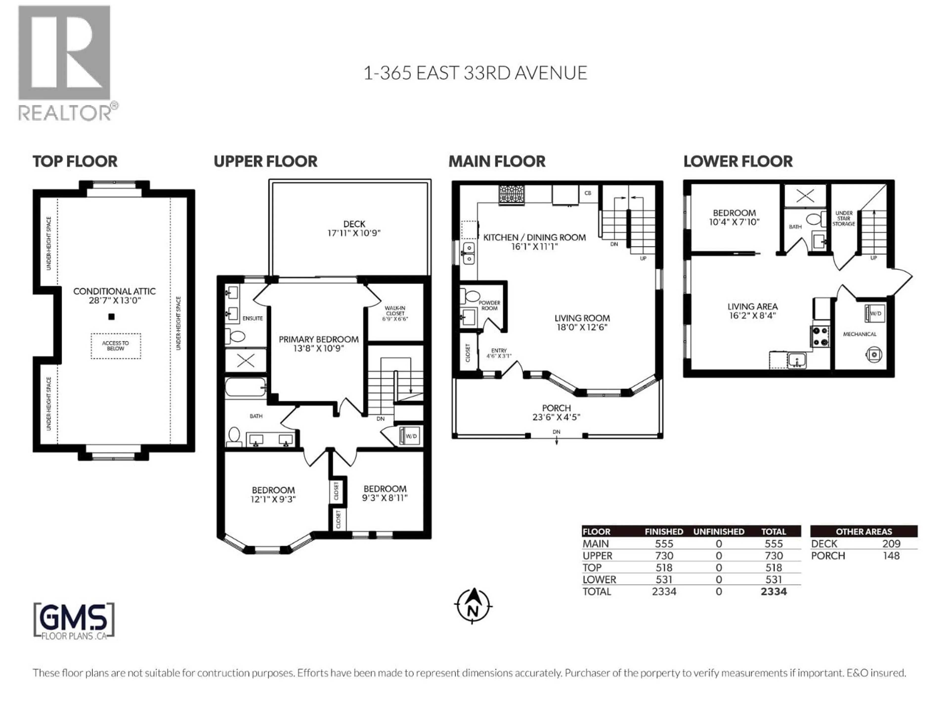 Floor plan for 1 - 365 33RD AVENUE, Vancouver British Columbia V5V2Z8