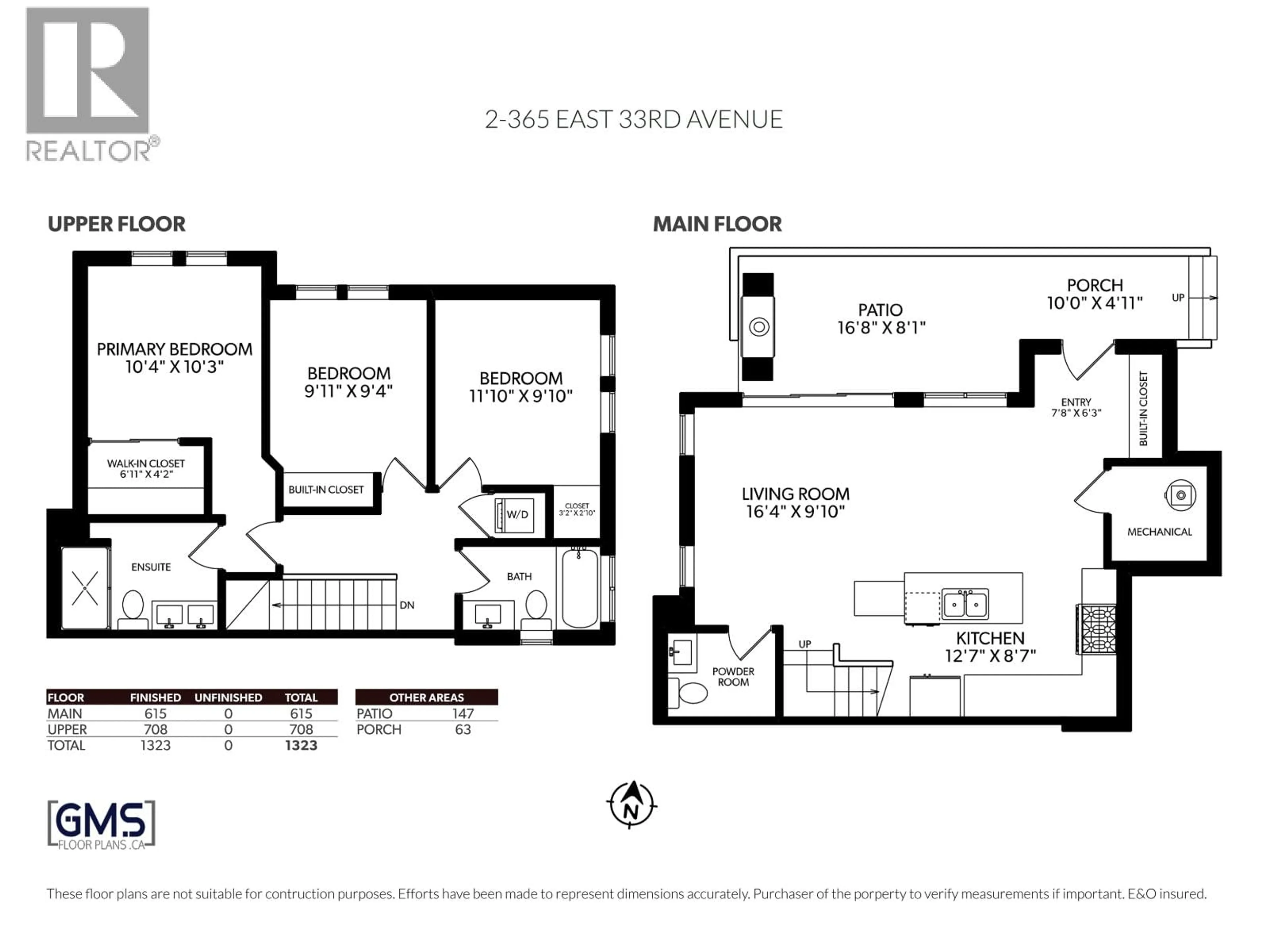 Floor plan for 2 - 365 33RD AVENUE, Vancouver British Columbia V5V2Z8