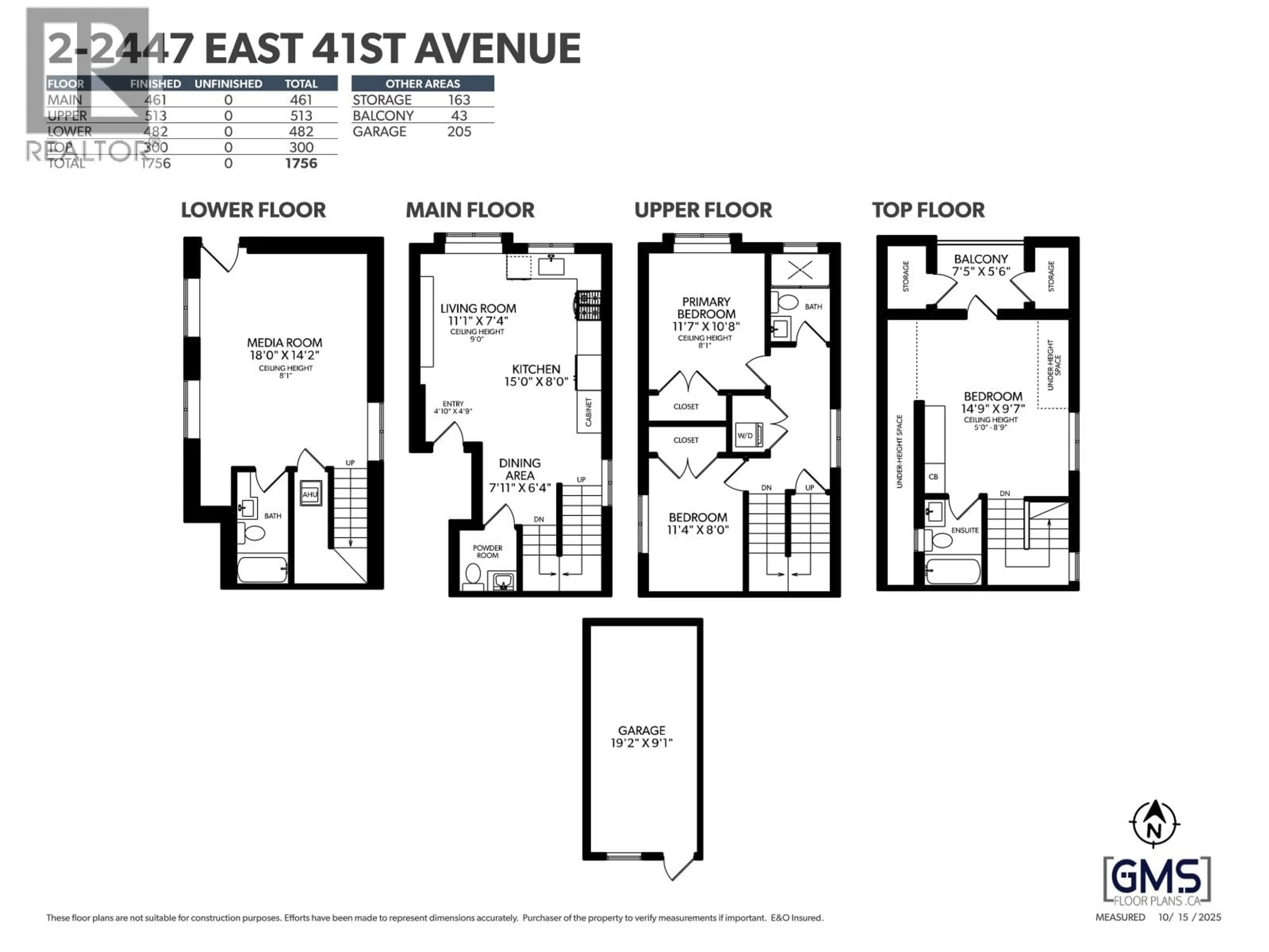 Floor plan for 2 - 2447 41ST AVENUE, Vancouver British Columbia V5R2W2