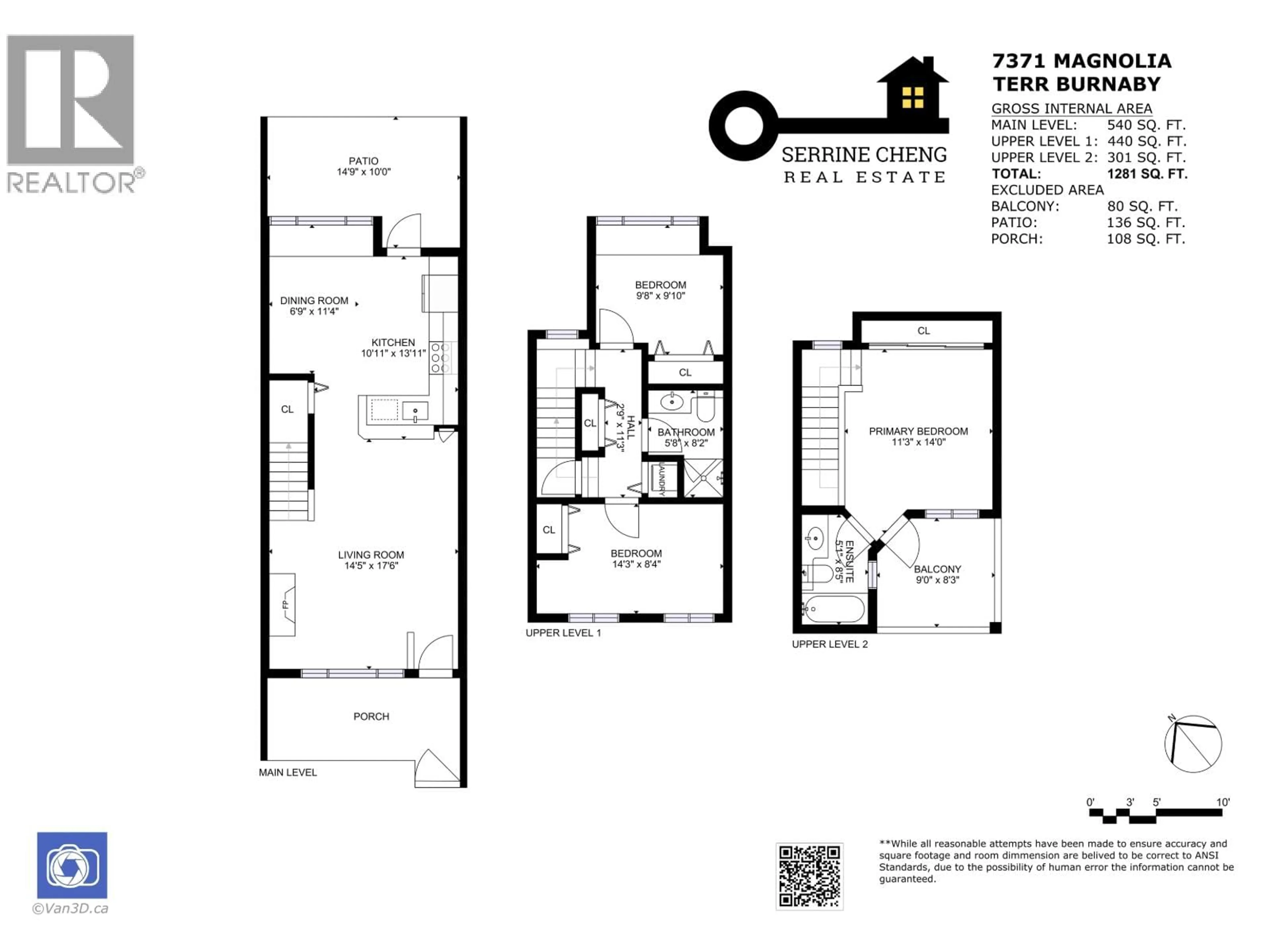 Floor plan for 7371 MAGNOLIA TERRACE, Burnaby British Columbia V5E4M3