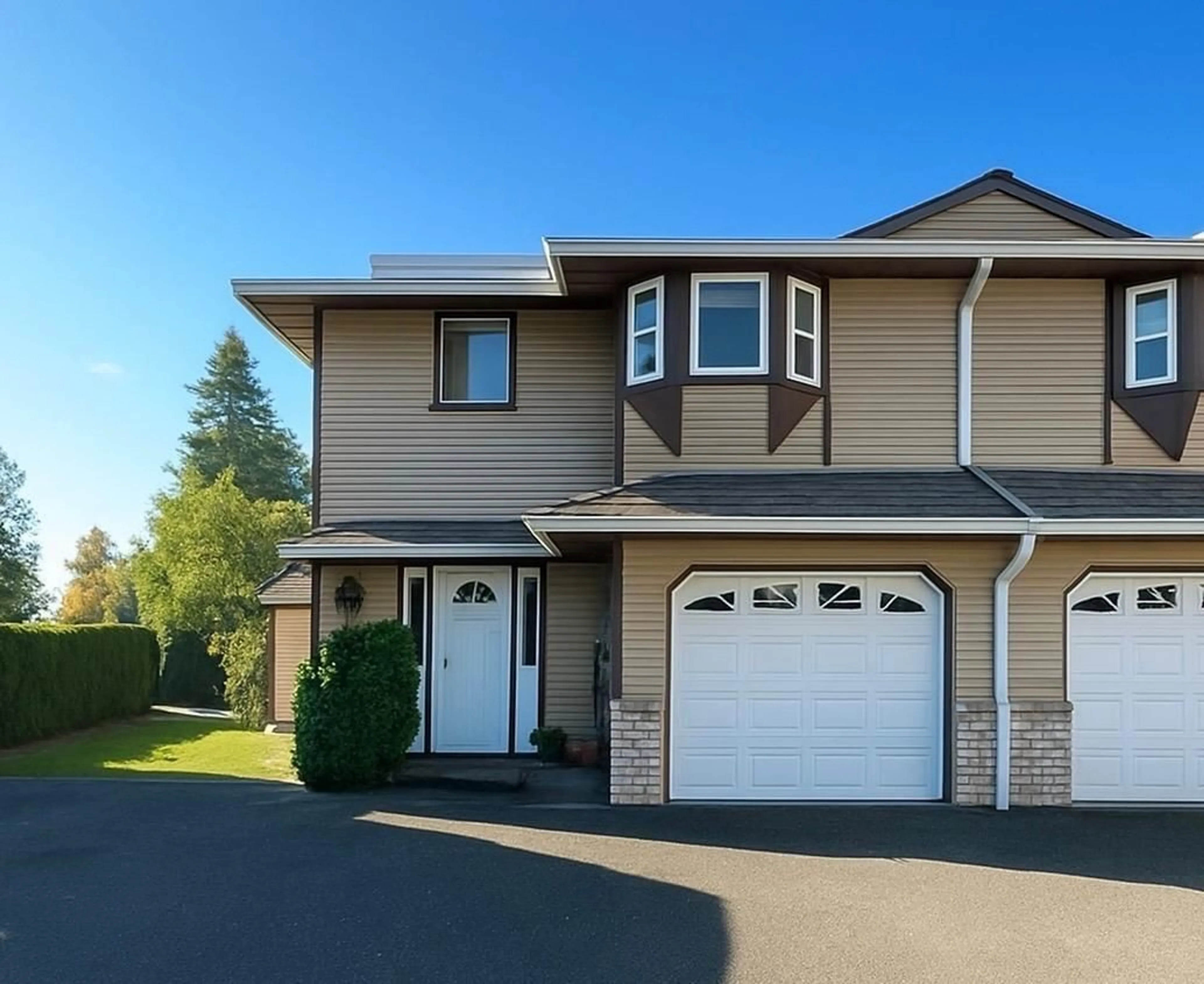 Home with vinyl exterior material, street for 107 - 19352 FRASER, Surrey British Columbia V3S6K6