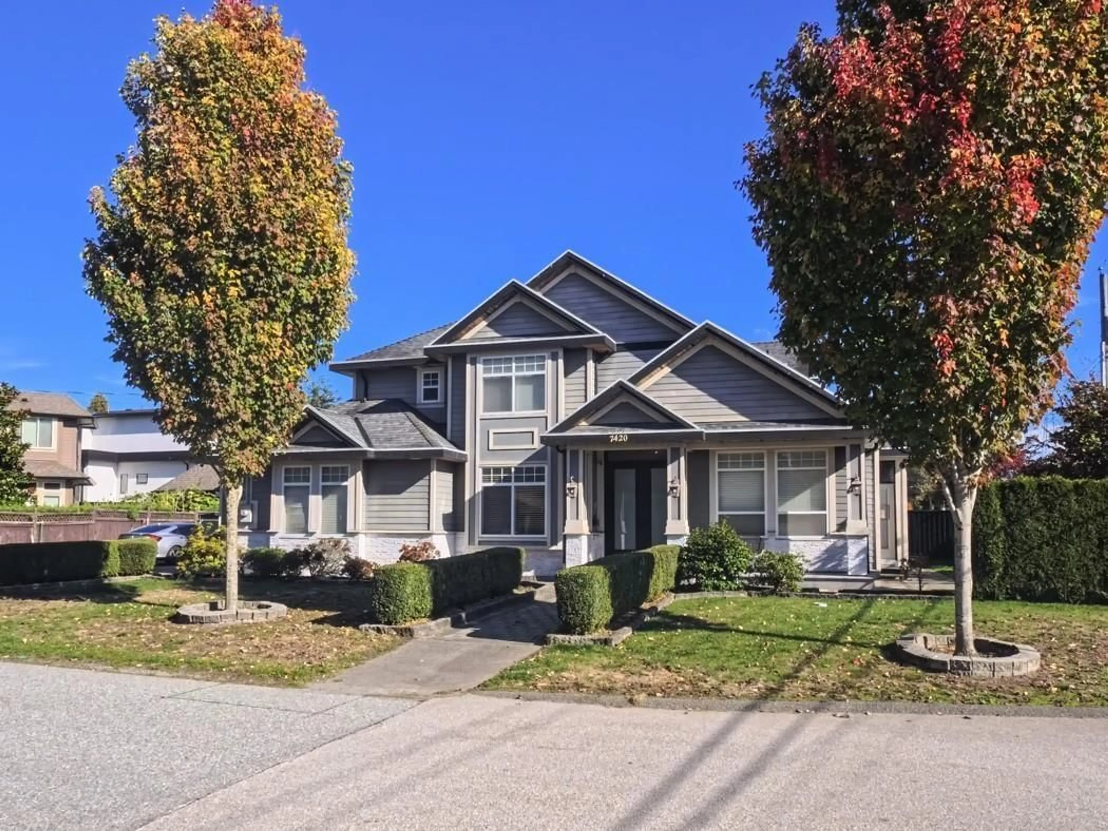 Home with vinyl exterior material, street for 7420 116A, Delta British Columbia V4C5X7